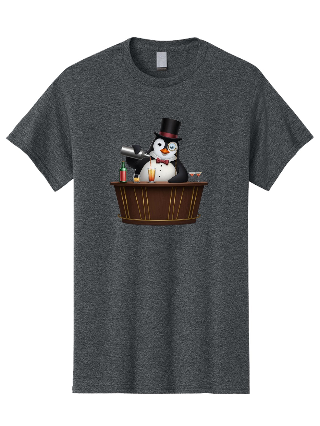 Penguin-Bartender-9 Men'S Graphic Tee, 100% Cotton, Comfortable Casual Summer Wear, Machine Washable, Vintage Camera, Old Camera, Antique Camera, Black Camera, Classic Photography, Photography Equipment, Nostalgic Device, Film Camera, Baf979 8