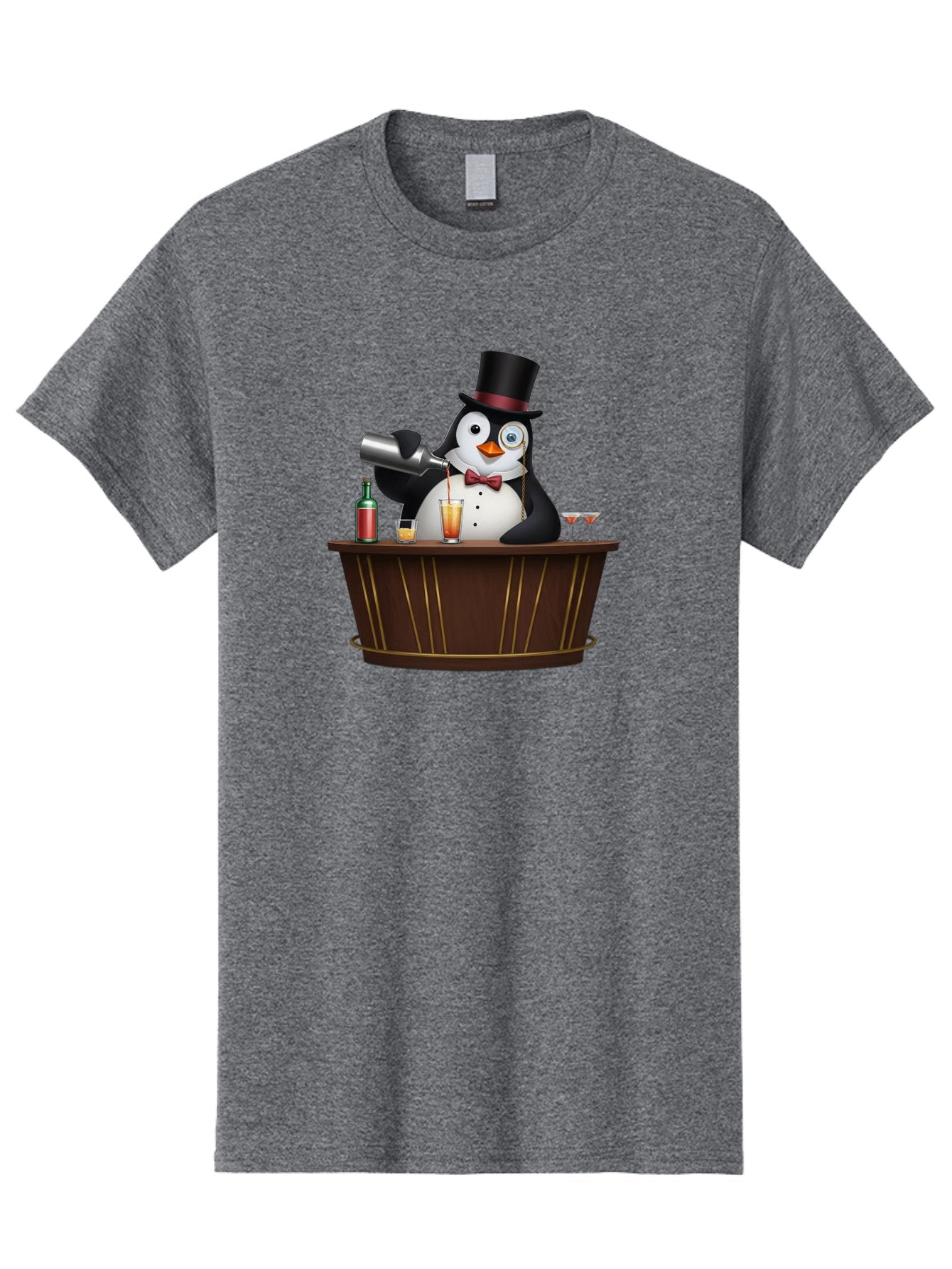 Penguin-Bartender-9 Men'S Graphic Tee, 100% Cotton, Comfortable Casual Summer Wear, Machine Washable, Vintage Camera, Old Camera, Antique Camera, Black Camera, Classic Photography, Photography Equipment, Nostalgic Device, Film Camera, Baf979 5