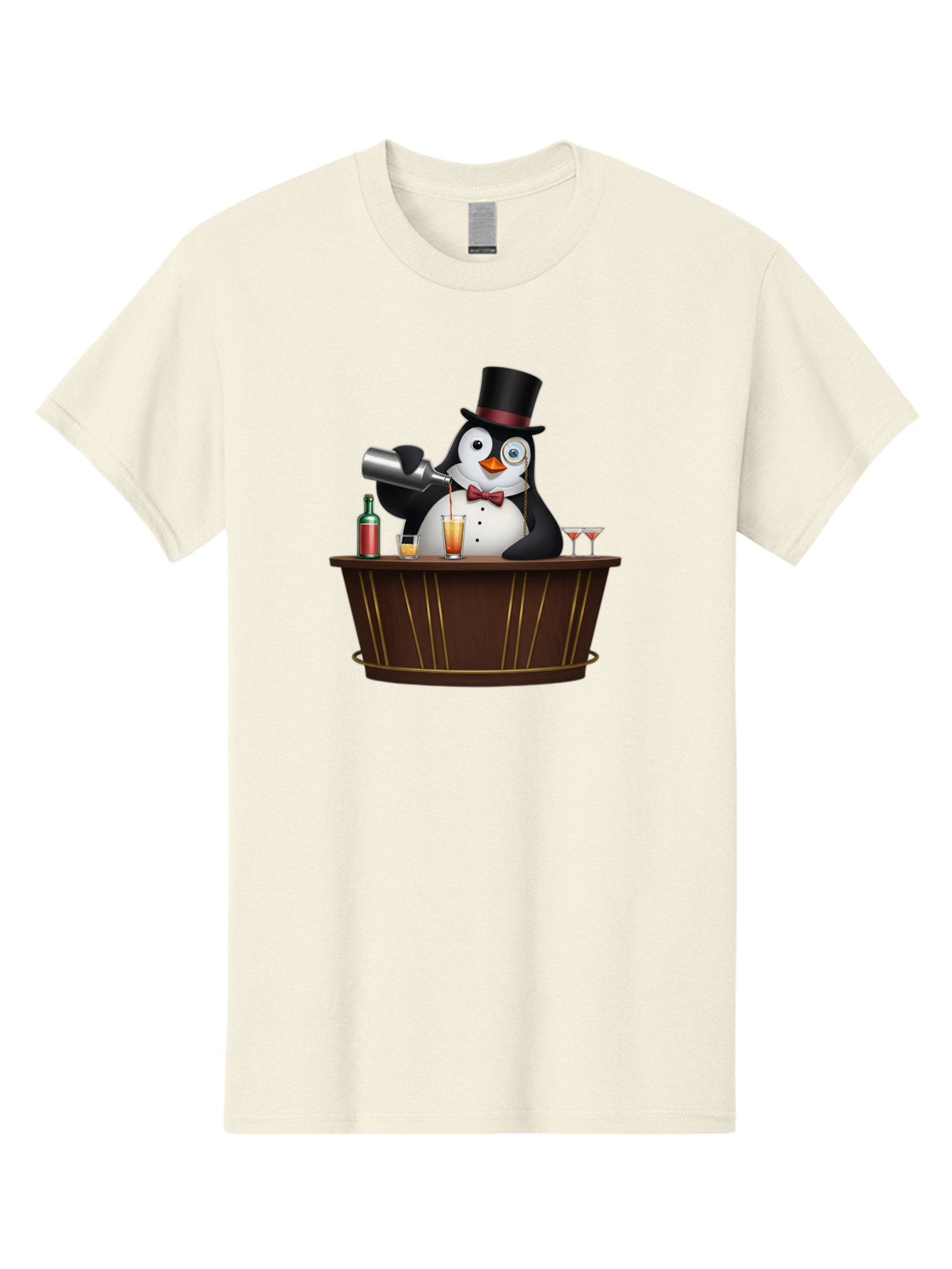 Penguin-Bartender-9 Men'S Graphic Tee, 100% Cotton, Comfortable Casual Summer Wear, Machine Washable, Vintage Camera, Old Camera, Antique Camera, Black Camera, Classic Photography, Photography Equipment, Nostalgic Device, Film Camera, Baf979 14