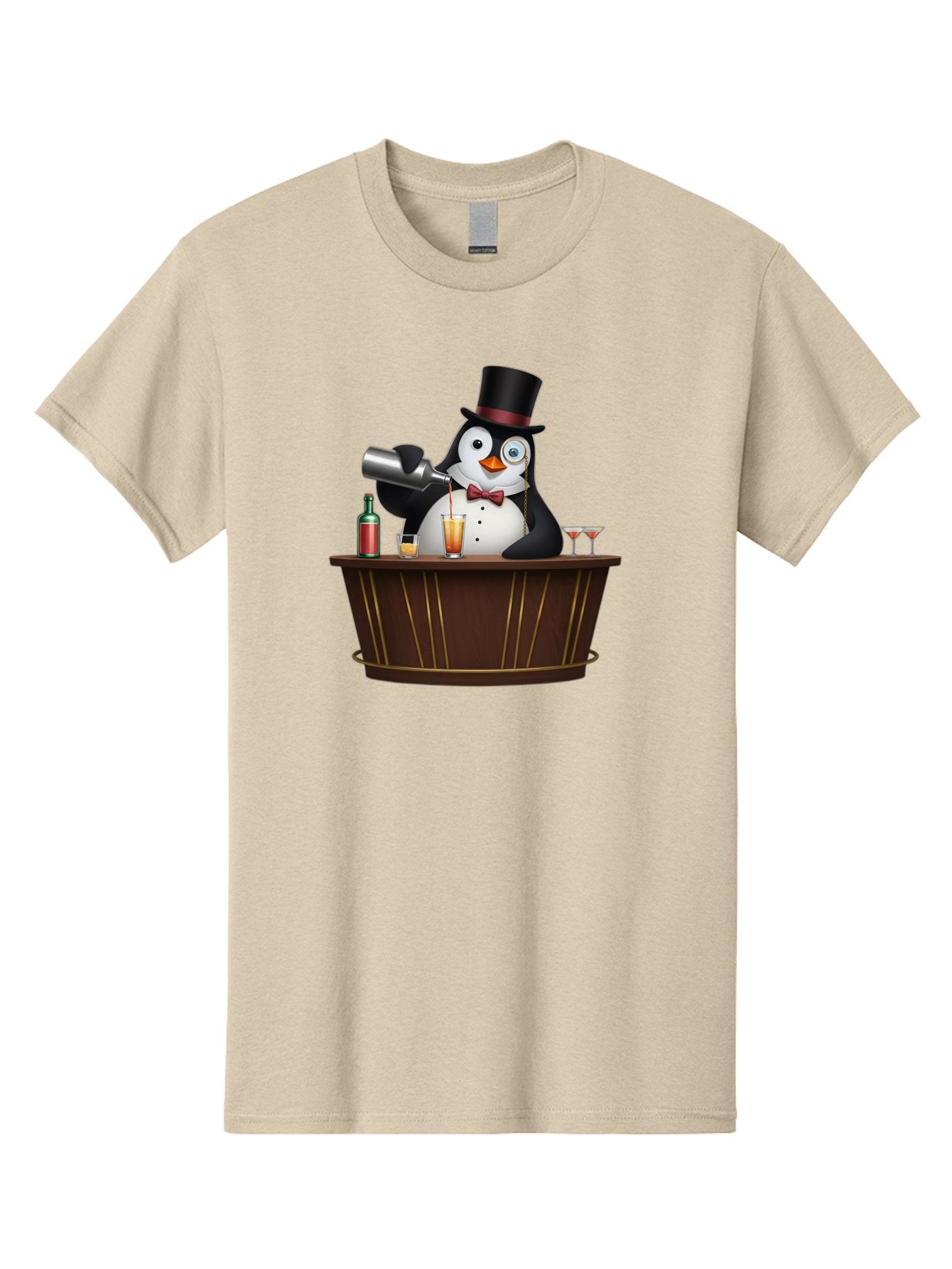 Penguin-Bartender-9 Men'S Graphic Tee, 100% Cotton, Comfortable Casual Summer Wear, Machine Washable, Vintage Camera, Old Camera, Antique Camera, Black Camera, Classic Photography, Photography Equipment, Nostalgic Device, Film Camera, Baf979 7