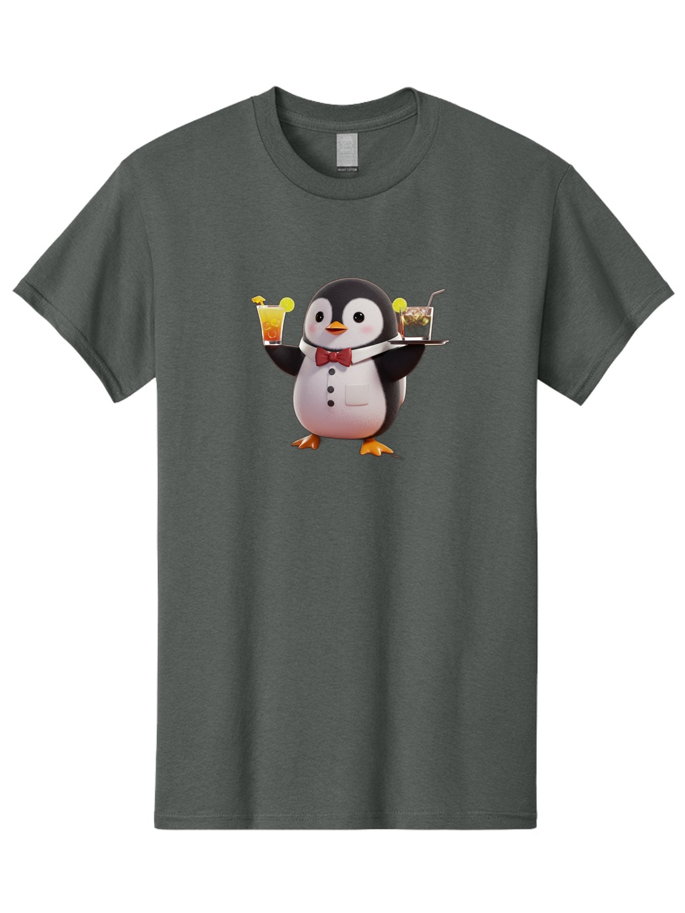 Penguin-Bartender Men'S Graphic Tee, 100% Cotton, Comfortable Casual Summer Wear, Machine Washable, Vintage Camera, Old Camera, Antique Camera, Black Camera, Classic Photography, Photography Equipment, Nostalgic Device, Film Camera, Camera Art Baf980 9