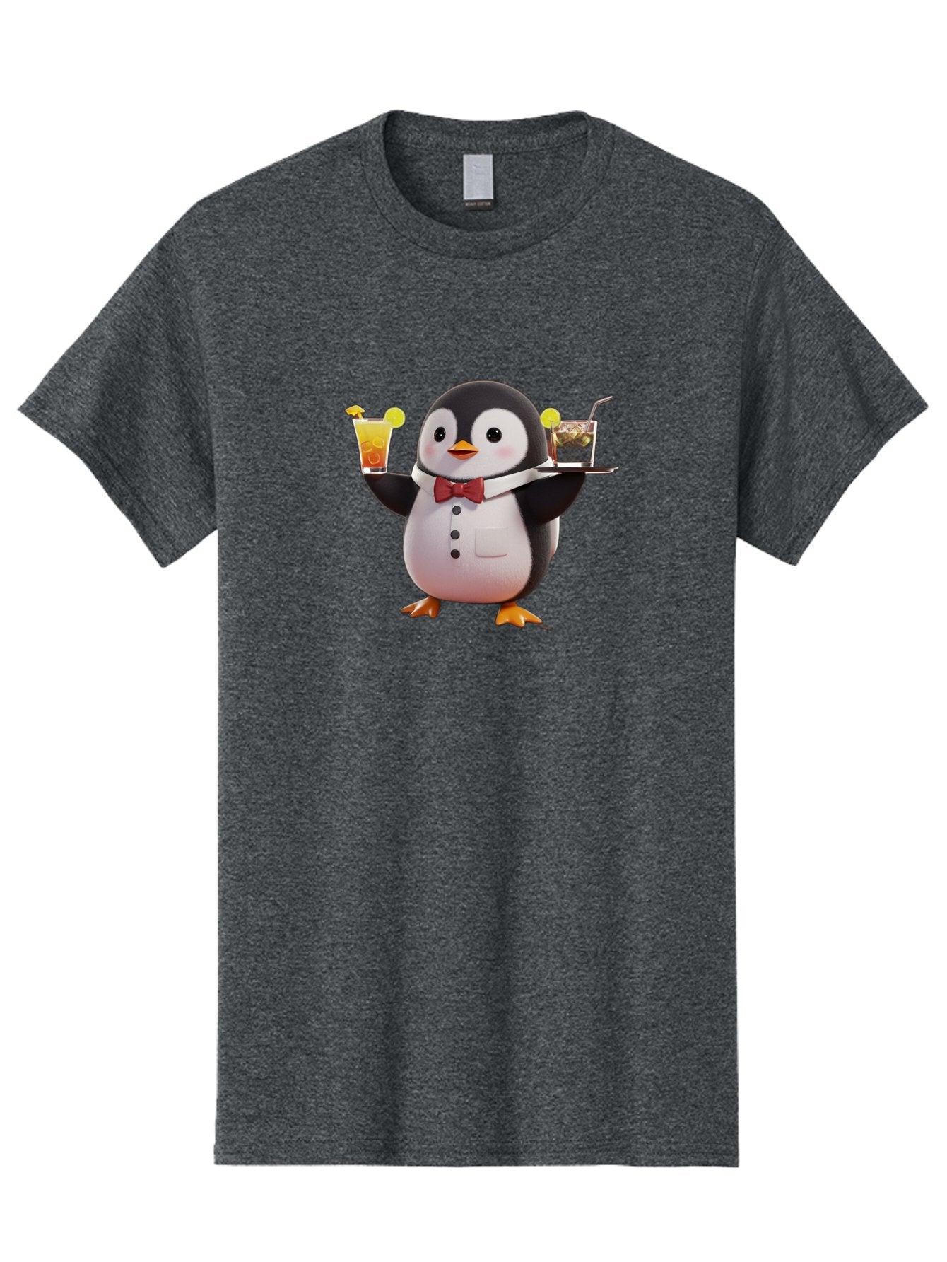 Penguin-Bartender Men'S Graphic Tee, 100% Cotton, Comfortable Casual Summer Wear, Machine Washable, Vintage Camera, Old Camera, Antique Camera, Black Camera, Classic Photography, Photography Equipment, Nostalgic Device, Film Camera, Camera Art Baf980