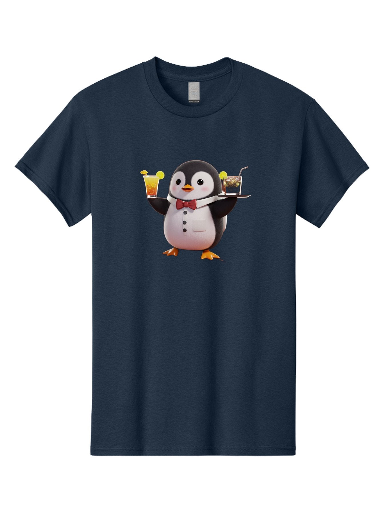Penguin-Bartender Men'S Graphic Tee, 100% Cotton, Comfortable Casual Summer Wear, Machine Washable, Vintage Camera, Old Camera, Antique Camera, Black Camera, Classic Photography, Photography Equipment, Nostalgic Device, Film Camera, Camera Art Baf980 3