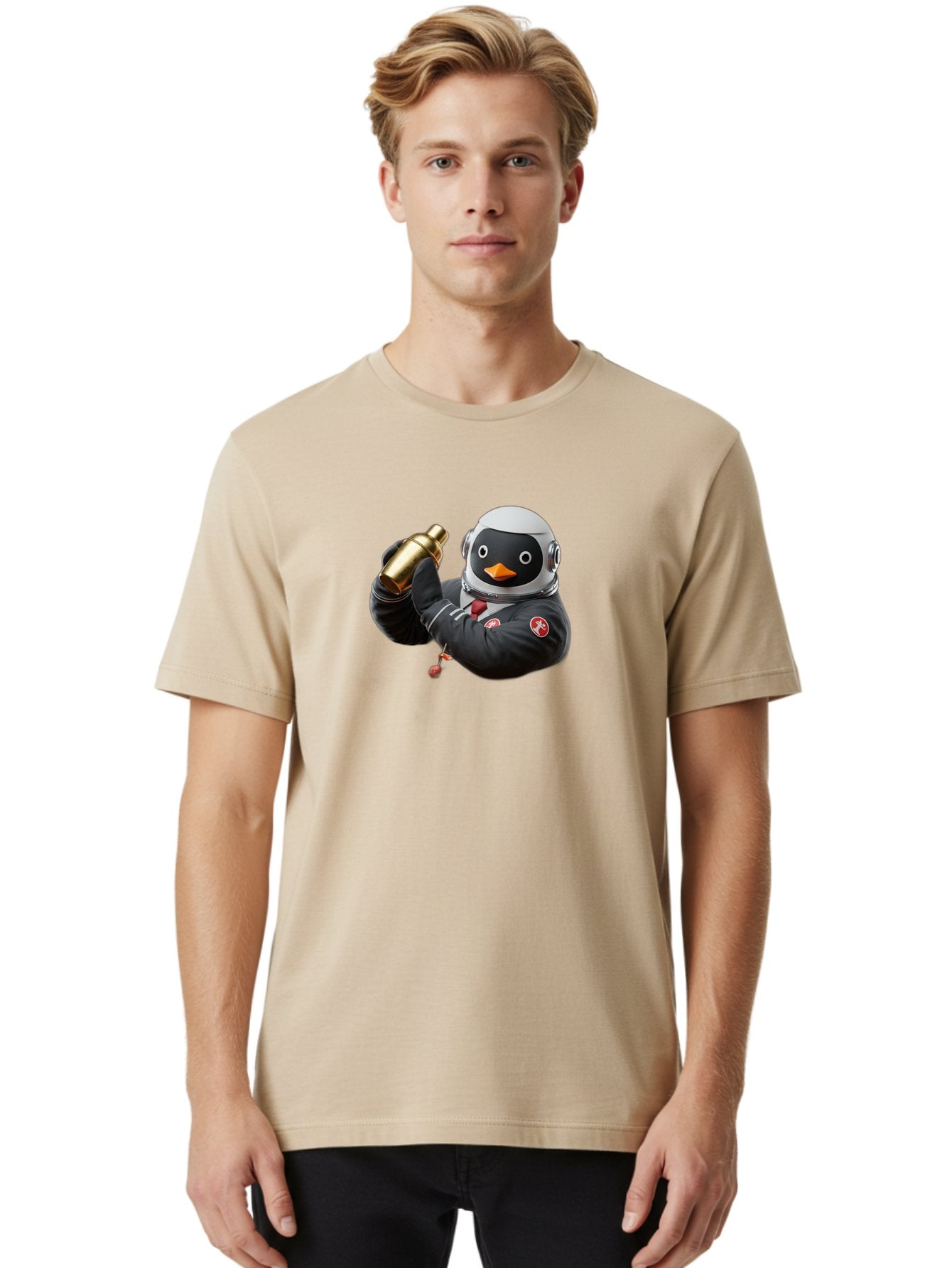 Penguin-In-Space-Suit Men'S Graphic Tee, 100% Cotton, Comfortable Casual Summer Wear, Machine Washable, Vintage Camera, Old Camera, Antique Camera, Black Camera, Classic Photography, Photography Equipment, Nostalgic Device, Film Camera, Baf981 23