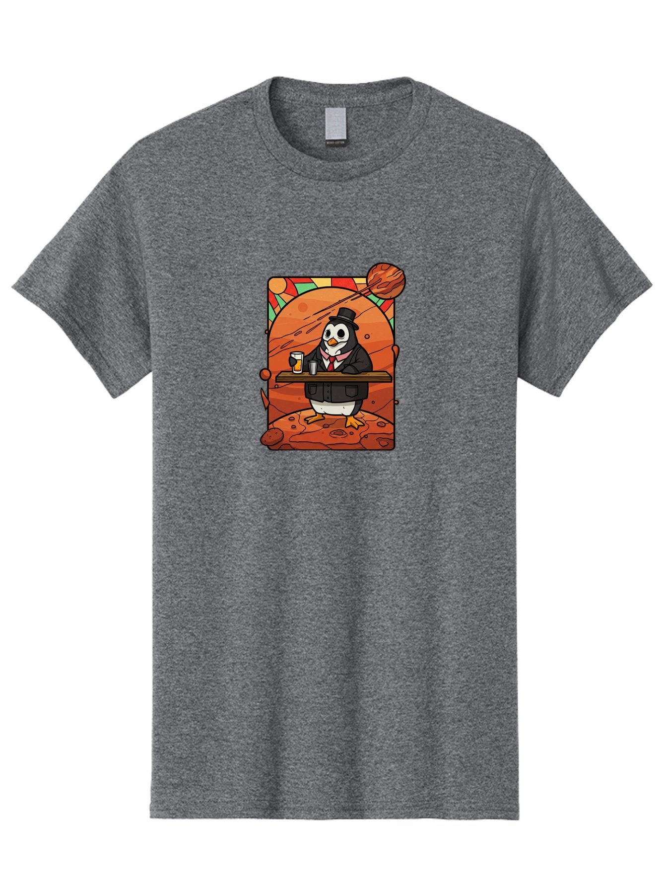 Penguin-In-Suit-2 Men'S Graphic Tee, 100% Cotton, Comfortable Casual Summer Wear, Machine Washable, Vintage Camera, Old Camera, Antique Camera, Black Camera, Classic Photography, Photography Equipment, Nostalgic Device, Film Camera, Camera Art Baf984 3