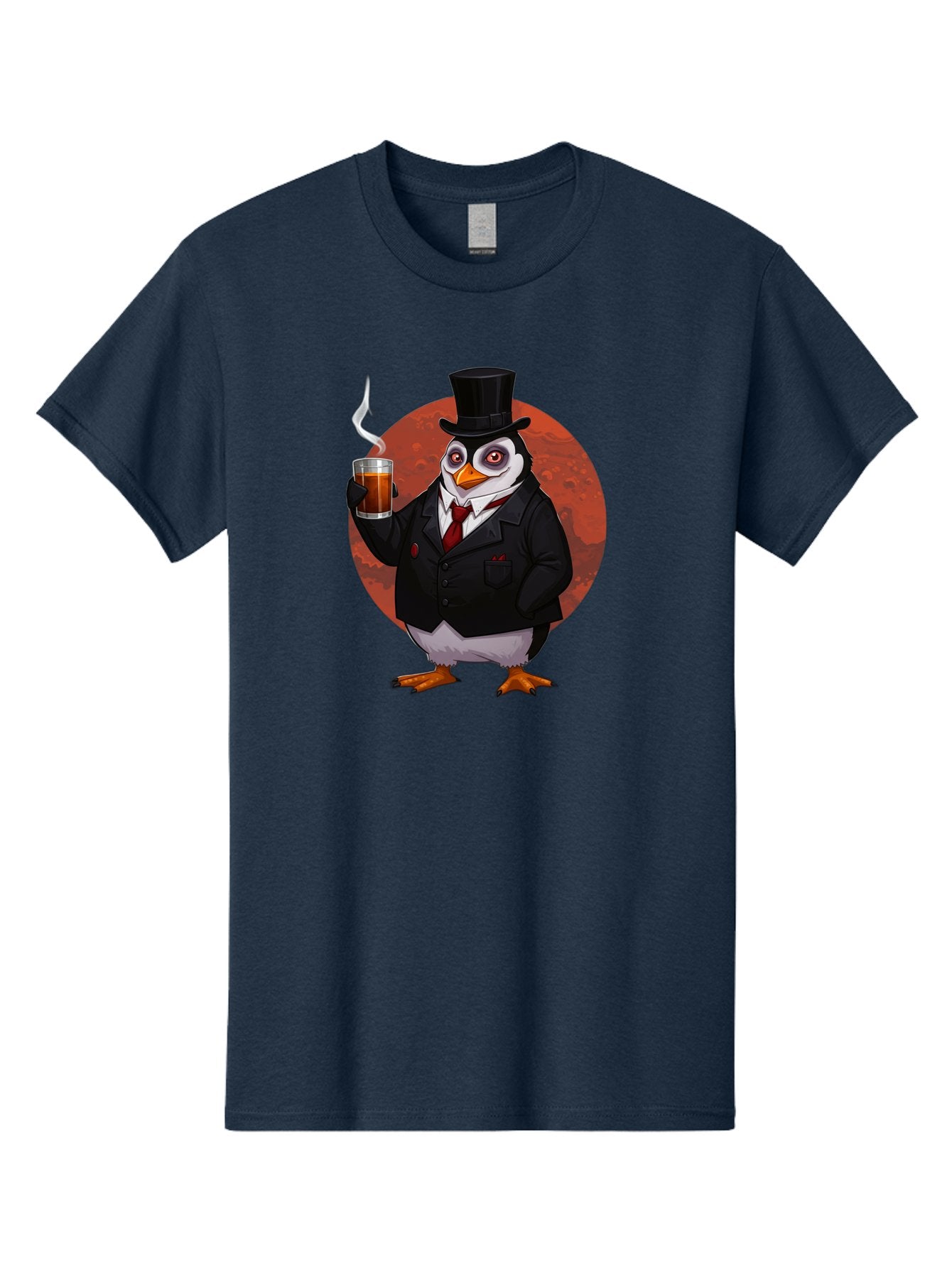 Penguin-In-Suit-4 Men'S Graphic Tee, 100% Cotton, Comfortable Casual Summer Wear, Machine Washable, Vintage Camera, Old Camera, Antique Camera, Black Camera, Classic Photography, Photography Equipment, Nostalgic Device, Film Camera, Camera Art Baf986 3