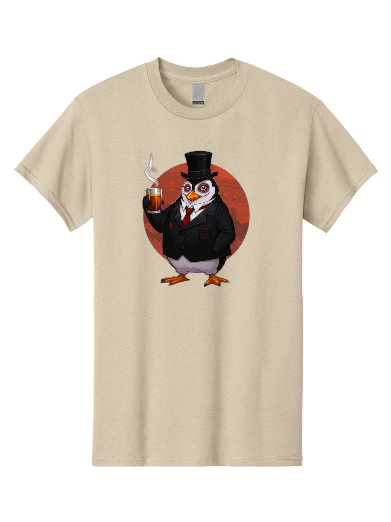 Penguin-In-Suit-4 Men'S Graphic Tee, 100% Cotton, Comfortable Casual Summer Wear, Machine Washable, Vintage Camera, Old Camera, Antique Camera, Black Camera, Classic Photography, Photography Equipment, Nostalgic Device, Film Camera, Camera Art Baf986