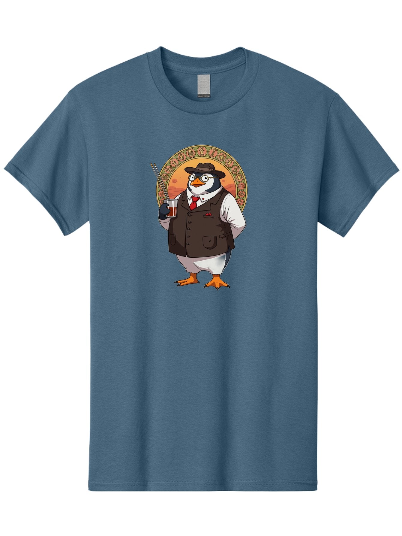 Penguin-In-Suit Men'S Graphic Tee, 100% Cotton, Comfortable Casual Summer Wear, Machine Washable, Vintage Camera, Old Camera, Antique Camera, Black Camera, Classic Photography, Photography Equipment, Nostalgic Device, Film Camera, Camera Art Baf987 9