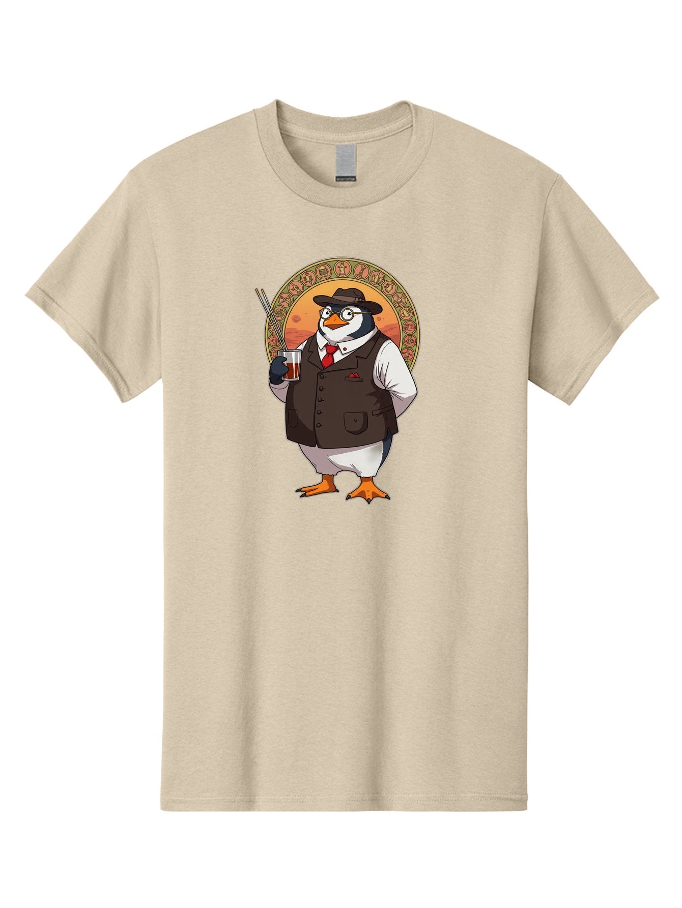 Penguin-In-Suit Men'S Graphic Tee, 100% Cotton, Comfortable Casual Summer Wear, Machine Washable, Vintage Camera, Old Camera, Antique Camera, Black Camera, Classic Photography, Photography Equipment, Nostalgic Device, Film Camera, Camera Art Baf987 11