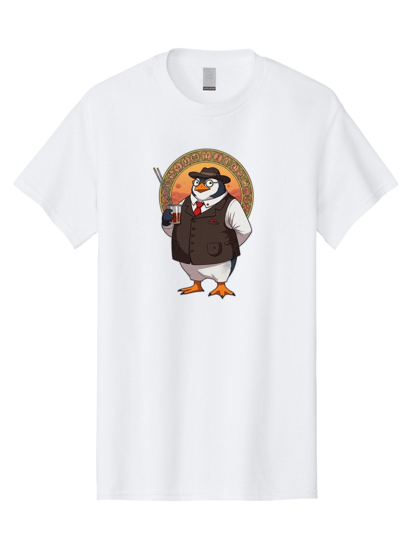 Penguin-In-Suit Men'S Graphic Tee, 100% Cotton, Comfortable Casual Summer Wear, Machine Washable, Vintage Camera, Old Camera, Antique Camera, Black Camera, Classic Photography, Photography Equipment, Nostalgic Device, Film Camera, Camera Art Baf987 14
