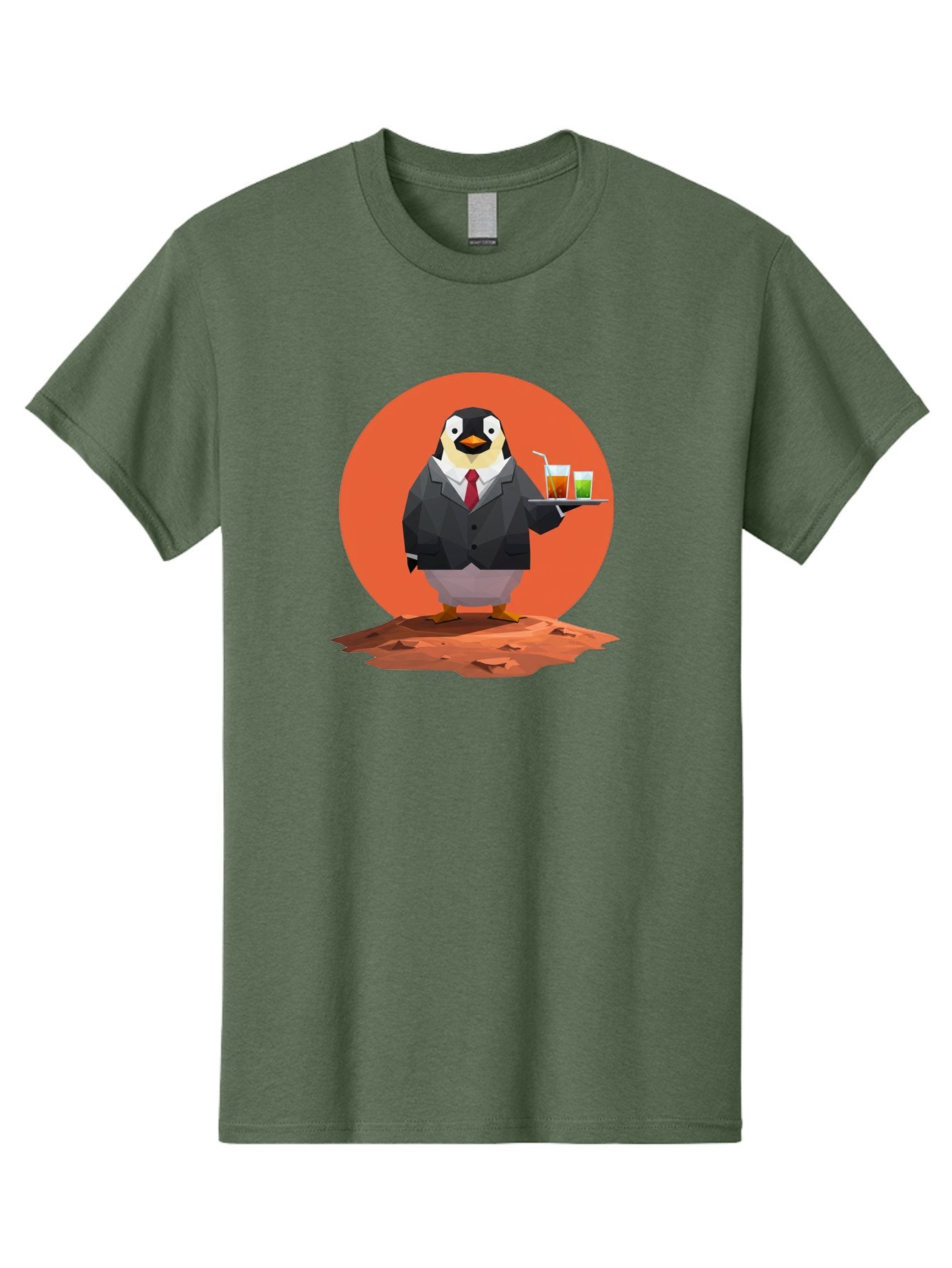 Penguin-Waiter-1 Men'S Graphic Tee, 100% Cotton, Comfortable Casual Summer Wear, Machine Washable, Vintage Camera, Old Camera, Antique Camera, Black Camera, Classic Photography, Photography Equipment, Nostalgic Device, Film Camera, Camera Art Baf988