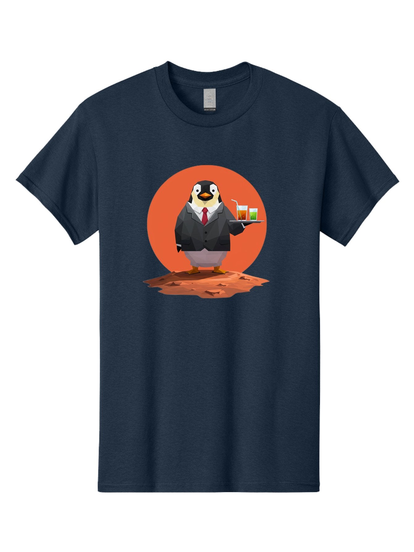 Penguin-Waiter-1 Men'S Graphic Tee, 100% Cotton, Comfortable Casual Summer Wear, Machine Washable, Vintage Camera, Old Camera, Antique Camera, Black Camera, Classic Photography, Photography Equipment, Nostalgic Device, Film Camera, Camera Art Baf988