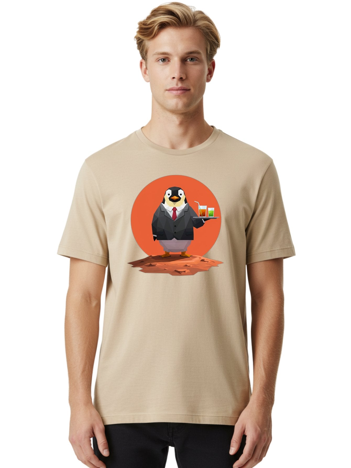 Penguin-Waiter-1 Men'S Graphic Tee, 100% Cotton, Comfortable Casual Summer Wear, Machine Washable, Vintage Camera, Old Camera, Antique Camera, Black Camera, Classic Photography, Photography Equipment, Nostalgic Device, Film Camera, Camera Art Baf988 23