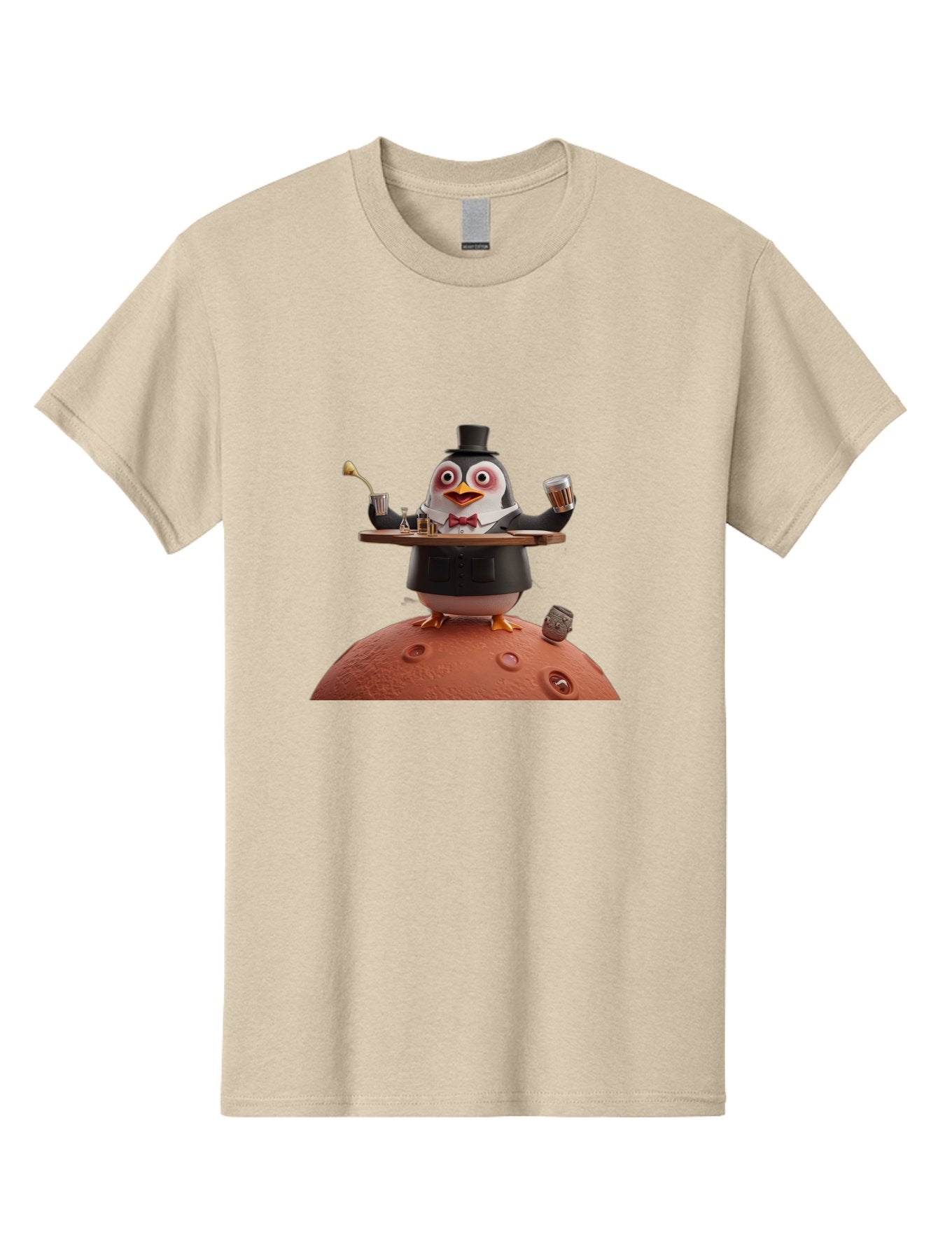 Penguin-Waiter-2 Men'S Graphic Tee, 100% Cotton, Comfortable Casual Summer Wear, Machine Washable, Vintage Camera, Old Camera, Antique Camera, Black Camera, Classic Photography, Photography Equipment, Nostalgic Device, Film Camera, Camera Art Baf989 5