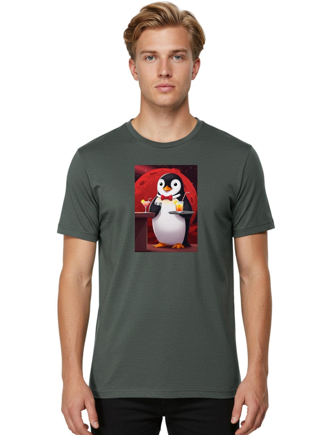 Penguin-Waiter Men'S Graphic Tee, 100% Cotton, Comfortable Casual Summer Wear, Machine Washable, Vintage Camera, Old Camera, Antique Camera, Black Camera, Classic Photography, Photography Equipment, Nostalgic Device, Film Camera, Camera Art Baf991 26