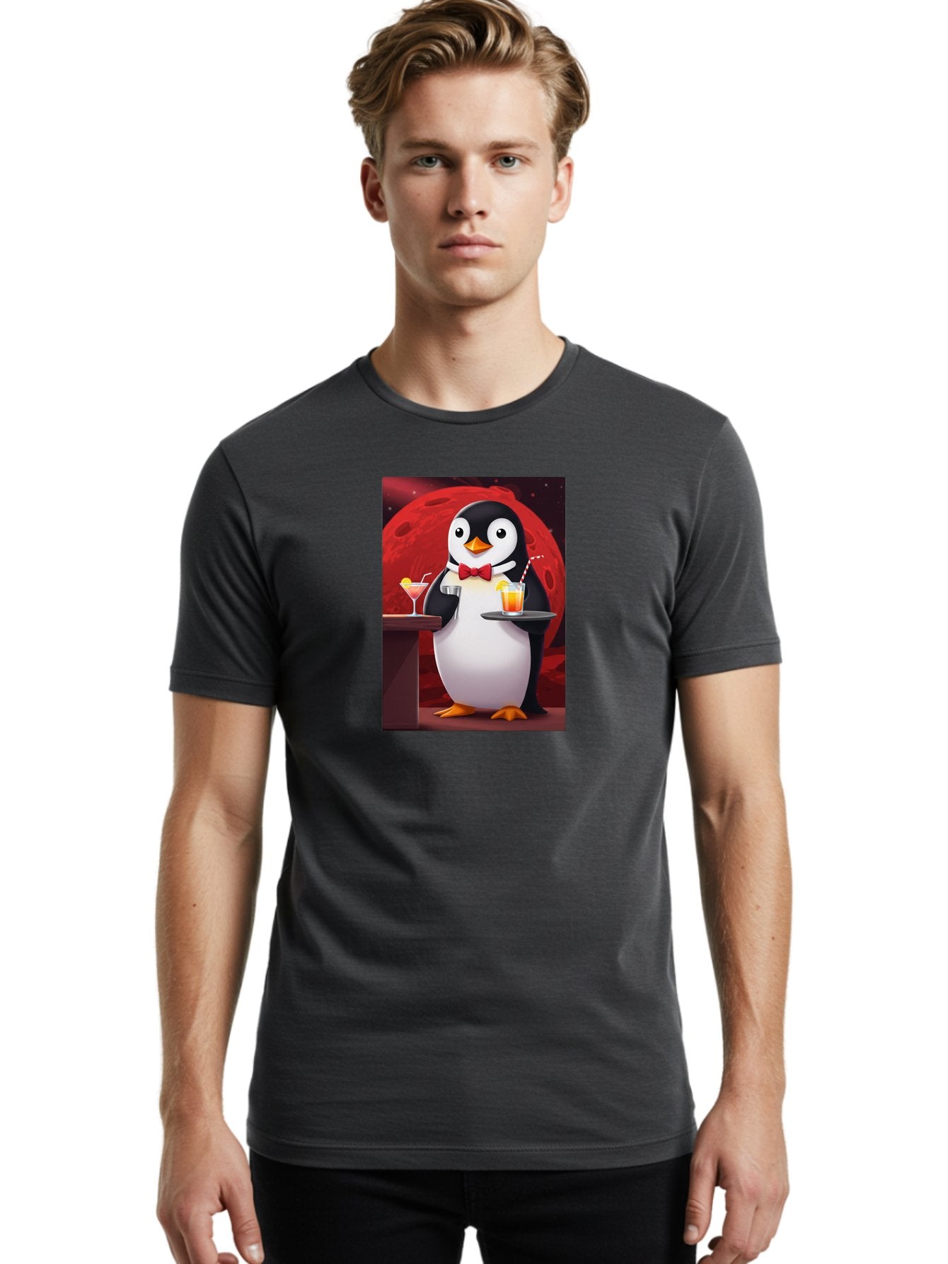 Penguin-Waiter Men'S Graphic Tee, 100% Cotton, Comfortable Casual Summer Wear, Machine Washable, Vintage Camera, Old Camera, Antique Camera, Black Camera, Classic Photography, Photography Equipment, Nostalgic Device, Film Camera, Camera Art Baf991 28