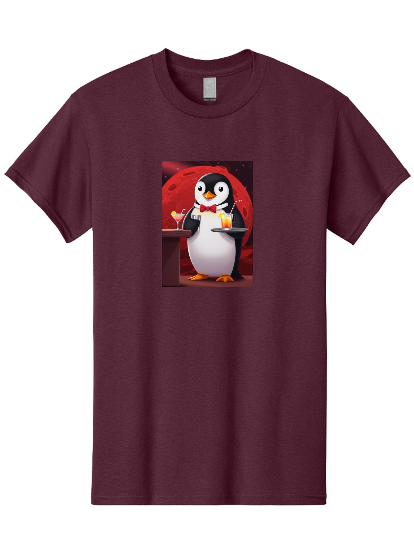 Penguin-Waiter Men'S Graphic Tee, 100% Cotton, Comfortable Casual Summer Wear, Machine Washable, Vintage Camera, Old Camera, Antique Camera, Black Camera, Classic Photography, Photography Equipment, Nostalgic Device, Film Camera, Camera Art Baf991