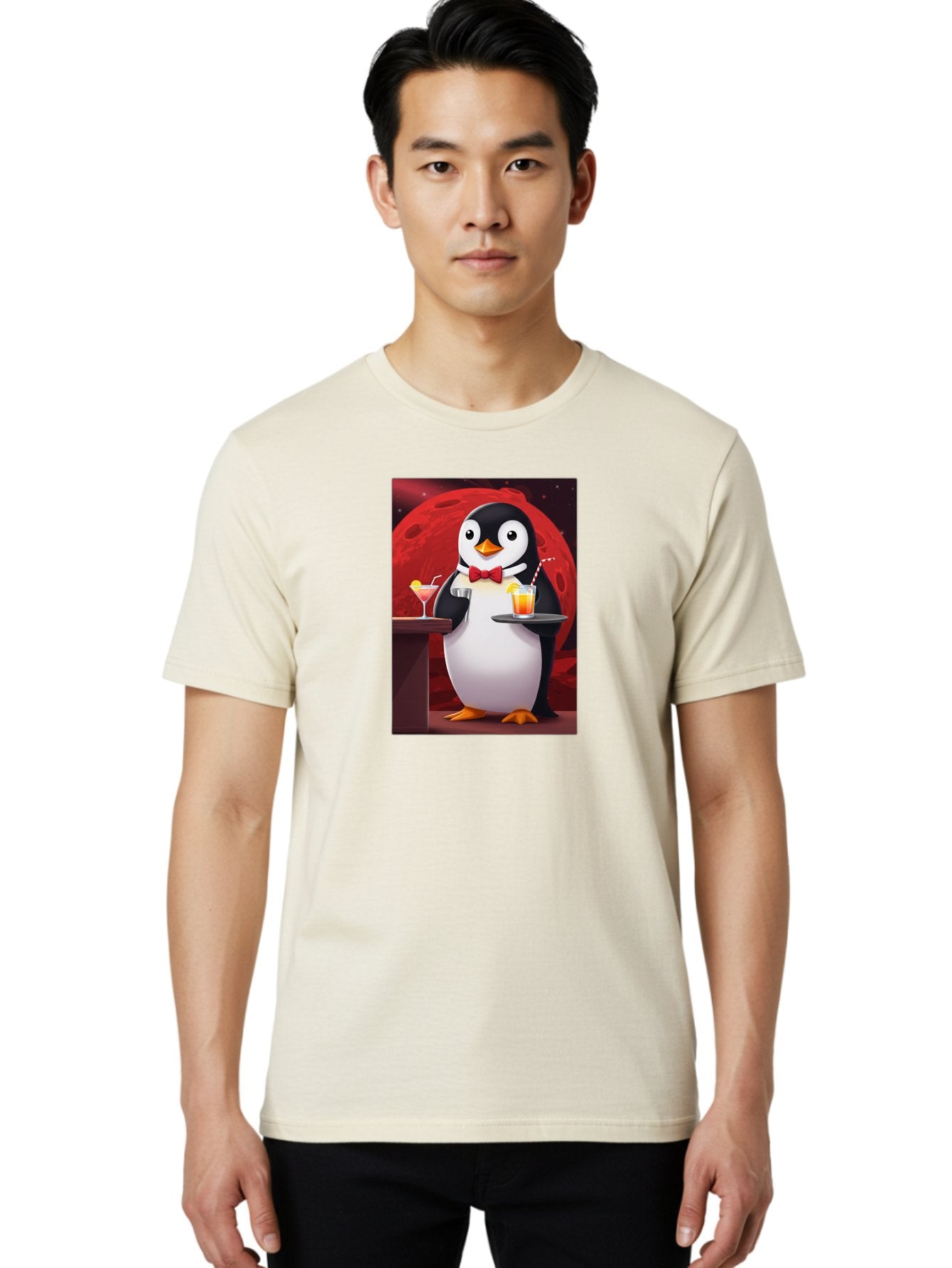 Penguin-Waiter Men'S Graphic Tee, 100% Cotton, Comfortable Casual Summer Wear, Machine Washable, Vintage Camera, Old Camera, Antique Camera, Black Camera, Classic Photography, Photography Equipment, Nostalgic Device, Film Camera, Camera Art Baf991 25