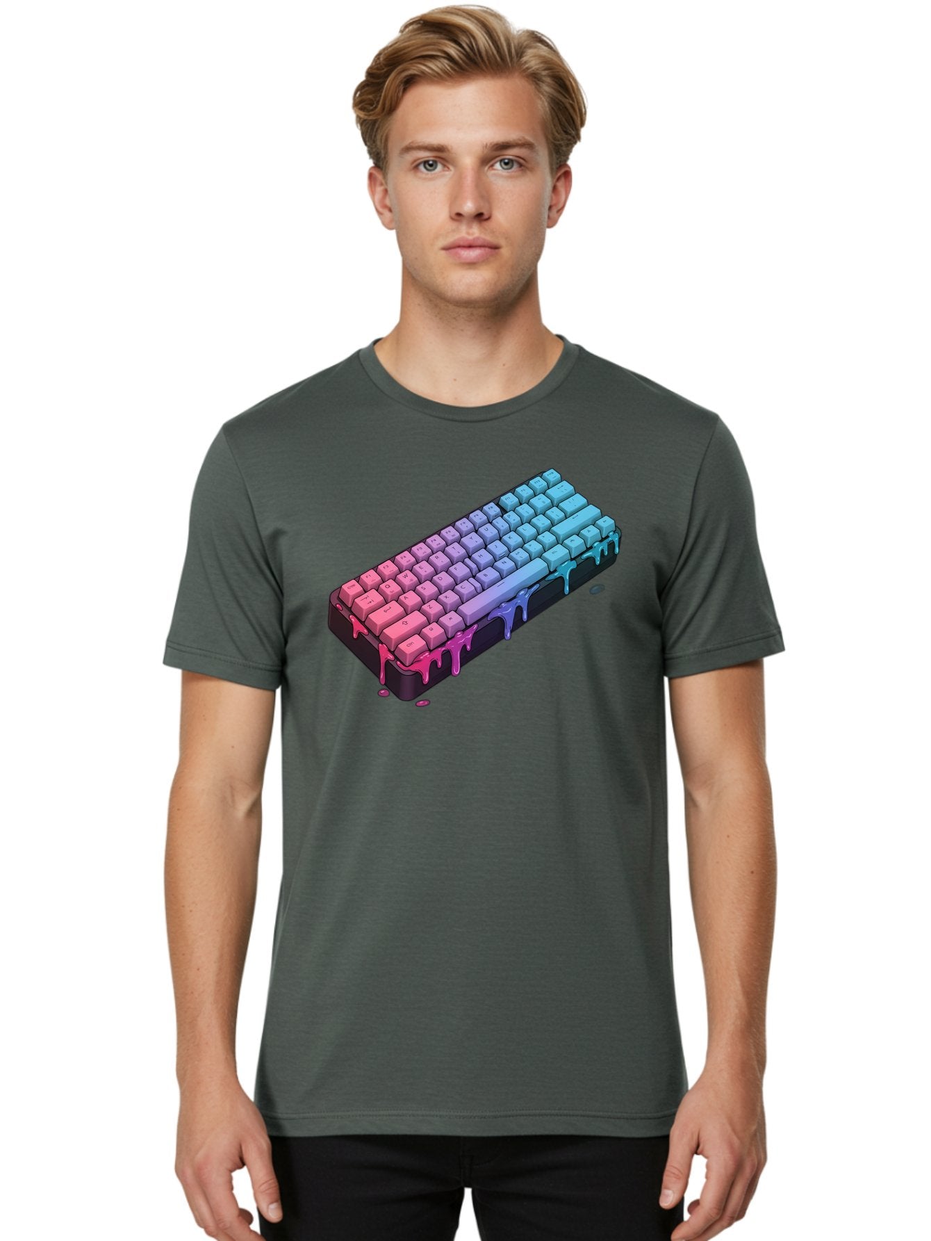 Rainbow-Keyboard Men'S Graphic Tee, 100% Cotton, Comfortable Casual Summer Wear, Machine Washable, Vintage Camera, Old Camera, Antique Camera, Black Camera, Classic Photography, Photography Equipment, Nostalgic Device, Film Camera, Camera Art Bag001 20