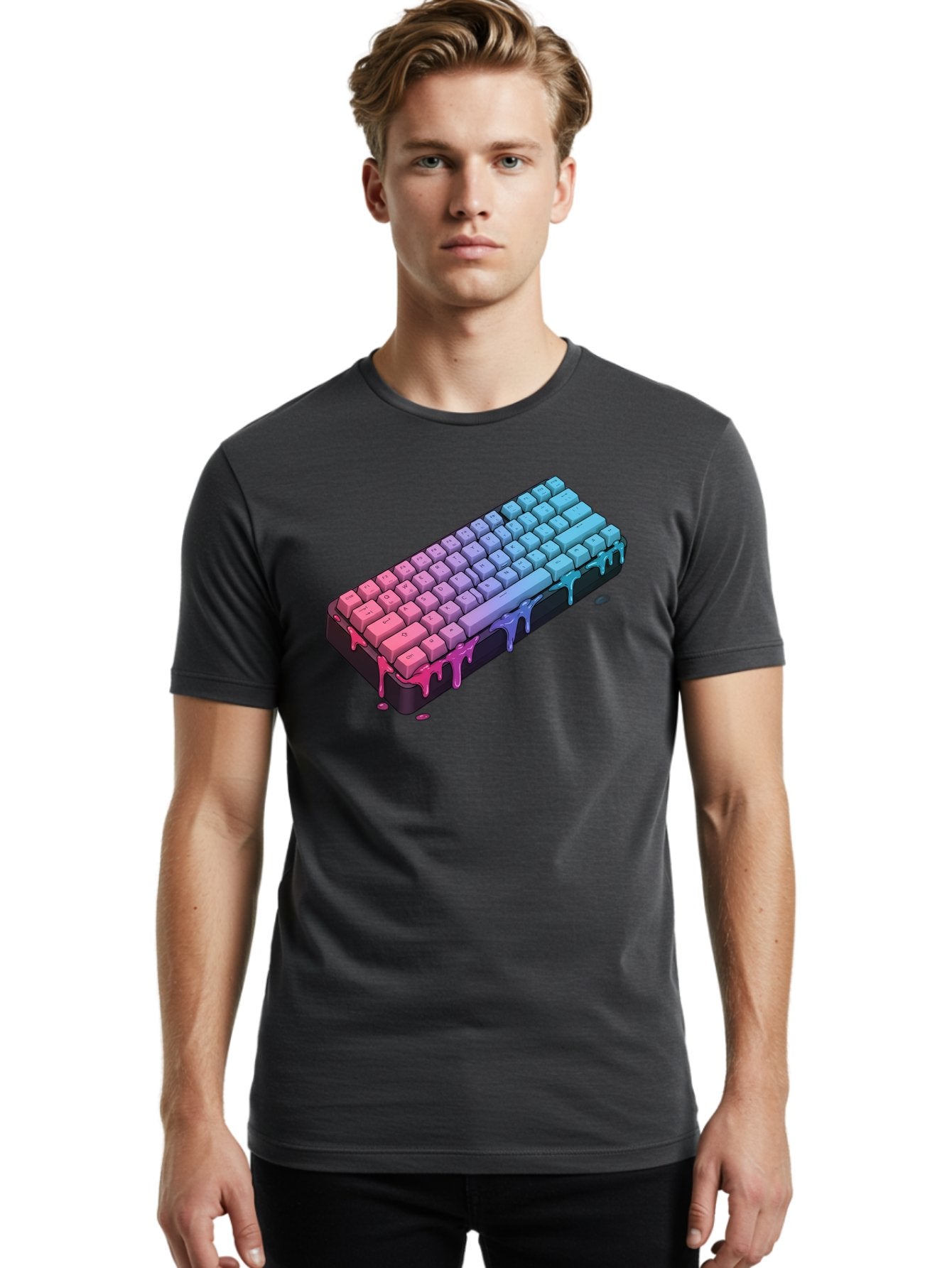 Rainbow-Keyboard Men'S Graphic Tee, 100% Cotton, Comfortable Casual Summer Wear, Machine Washable, Vintage Camera, Old Camera, Antique Camera, Black Camera, Classic Photography, Photography Equipment, Nostalgic Device, Film Camera, Camera Art Bag001 28