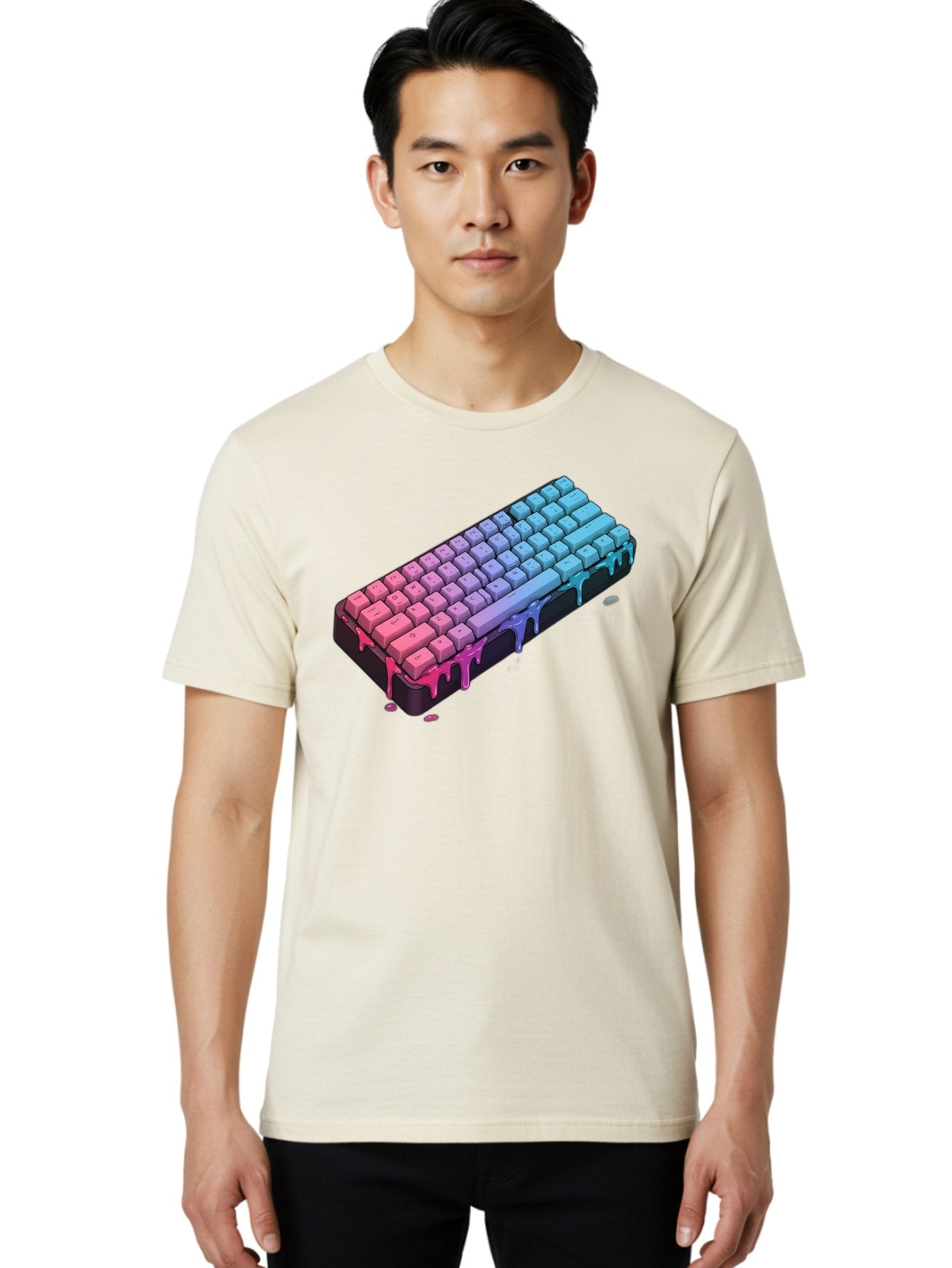 Rainbow-Keyboard Men'S Graphic Tee, 100% Cotton, Comfortable Casual Summer Wear, Machine Washable, Vintage Camera, Old Camera, Antique Camera, Black Camera, Classic Photography, Photography Equipment, Nostalgic Device, Film Camera, Camera Art Bag001 26