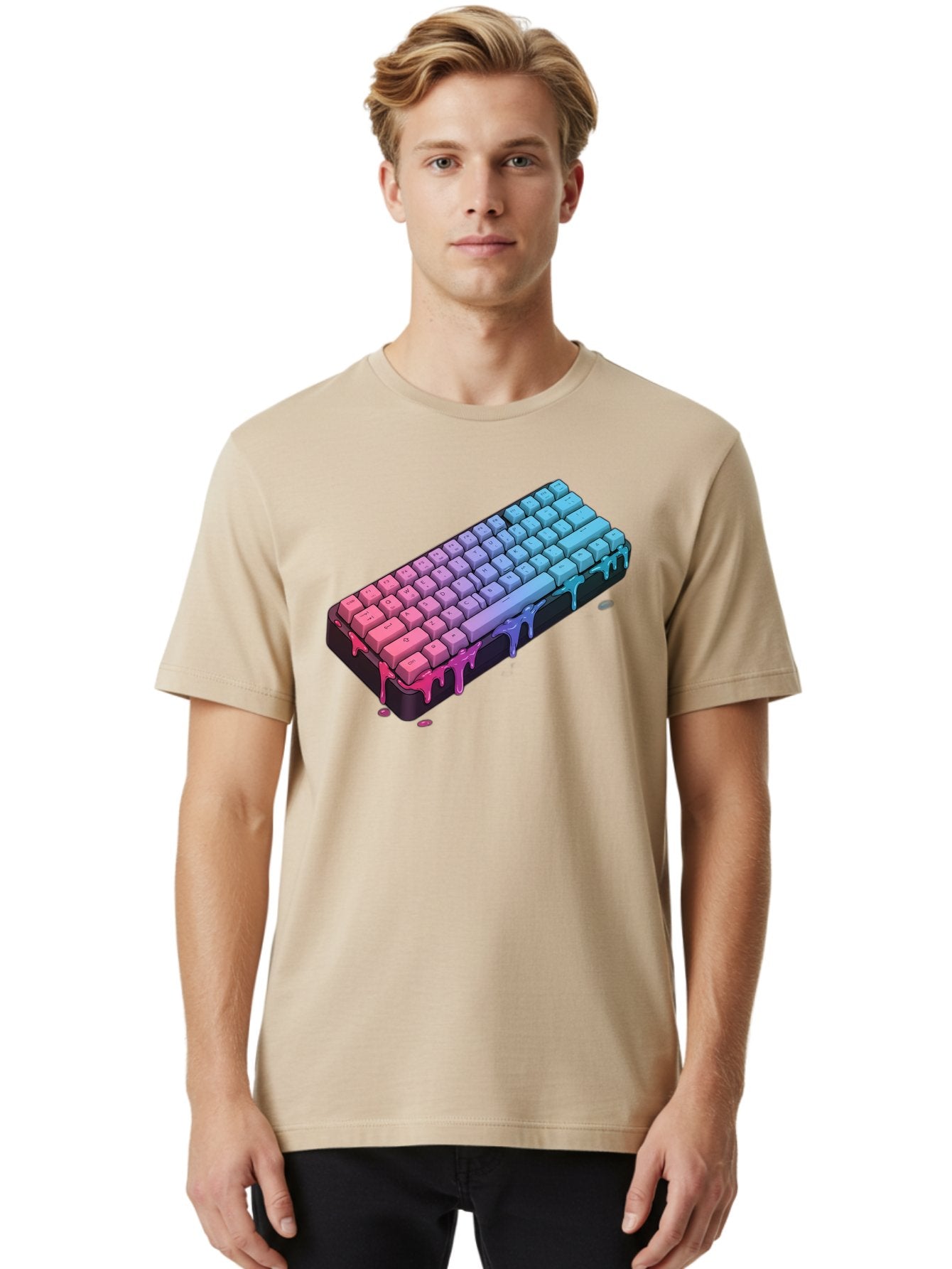 Rainbow-Keyboard Men'S Graphic Tee, 100% Cotton, Comfortable Casual Summer Wear, Machine Washable, Vintage Camera, Old Camera, Antique Camera, Black Camera, Classic Photography, Photography Equipment, Nostalgic Device, Film Camera, Camera Art Bag001 21