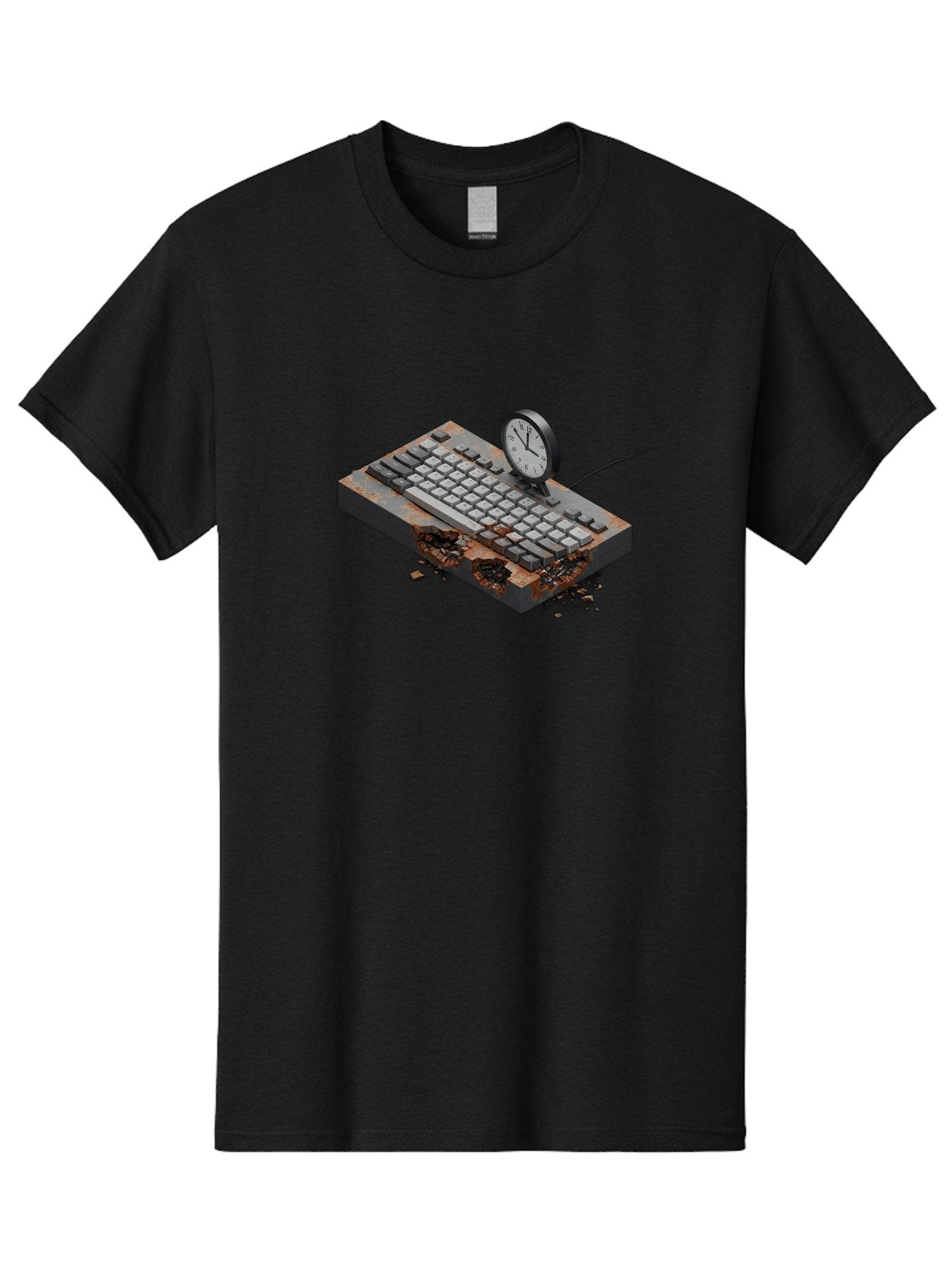 Rusty-Keyboard-And-Clock Men'S Graphic Tee, 100% Cotton, Comfortable Casual Summer Wear, Machine Washable, Vintage Camera, Old Camera, Antique Camera, Black Camera, Classic Photography, Photography Equipment, Nostalgic Device, Film Camera, Bag003 8