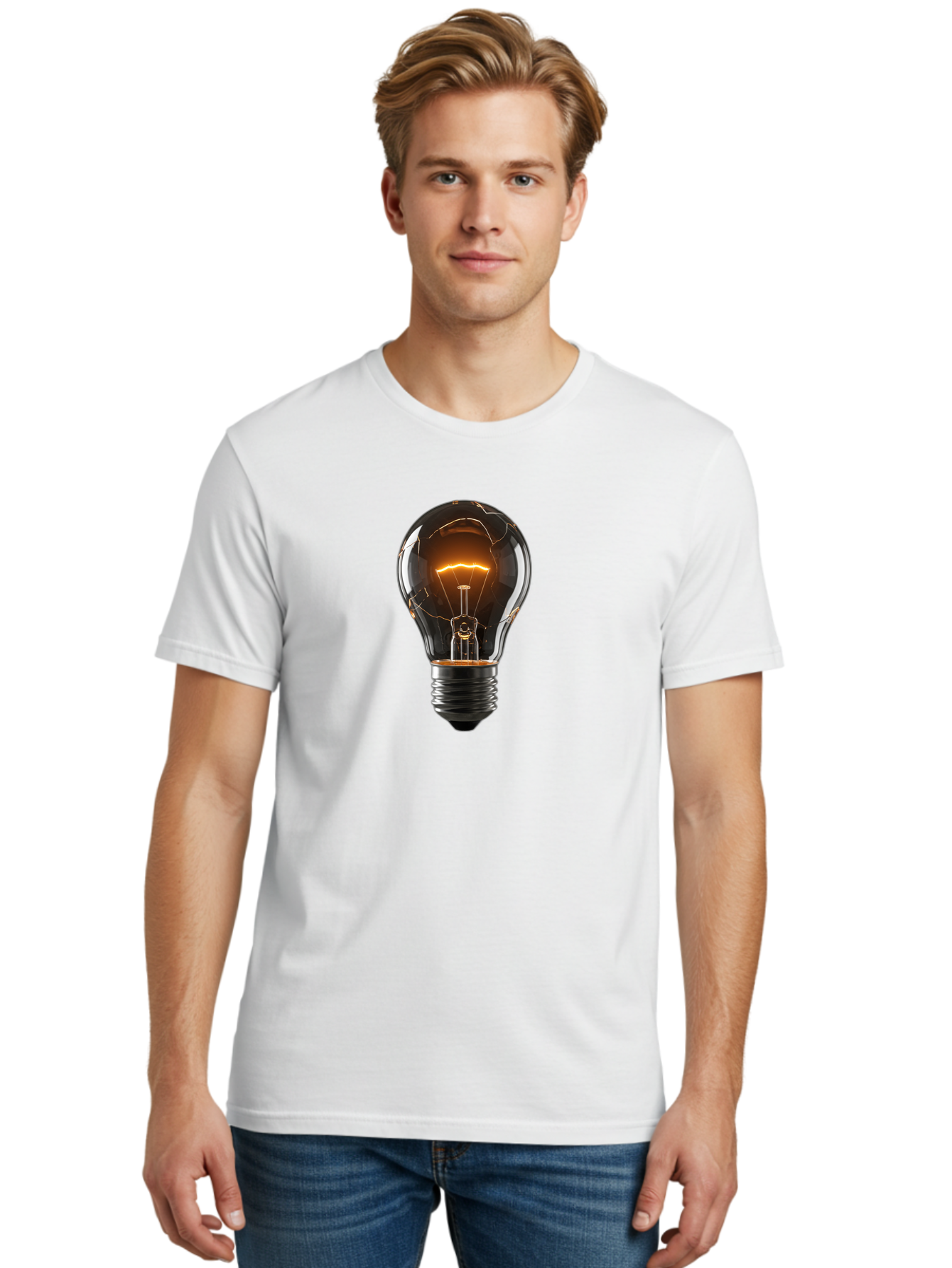 Shattered-Light-Bulb Men'S Graphic Tee, 100% Cotton, Comfortable Casual Summer Wear, Machine Washable, Vintage Camera, Old Camera, Antique Camera, Black Camera, Classic Photography, Photography Equipment, Nostalgic Device, Film Camera, Bag011 23