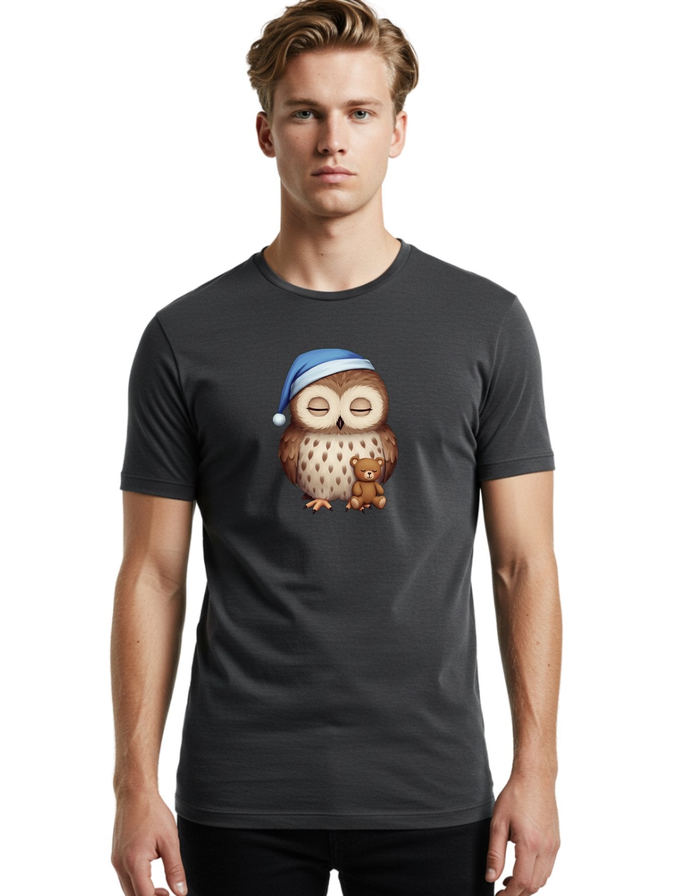 Sleeping-Owl-With-Teddy Men'S Graphic Tee, 100% Cotton, Comfortable Casual Summer Wear, Machine Washable, Vintage Camera, Old Camera, Antique Camera, Black Camera, Classic Photography, Photography Equipment, Nostalgic Device, Film Camera, Bag013 16
