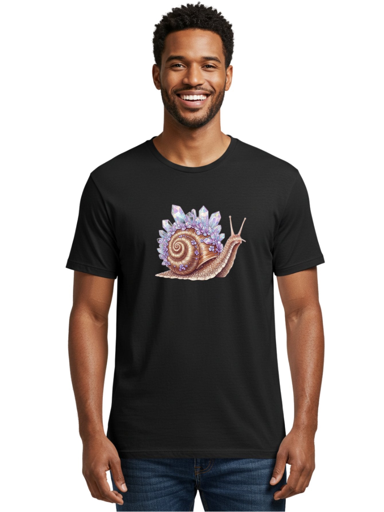 Snail-With-Crystals Men'S Graphic Tee, 100% Cotton, Comfortable Casual Summer Wear, Machine Washable, Vintage Camera, Old Camera, Antique Camera, Black Camera, Classic Photography, Photography Equipment, Nostalgic Device, Film Camera, Bag019 21