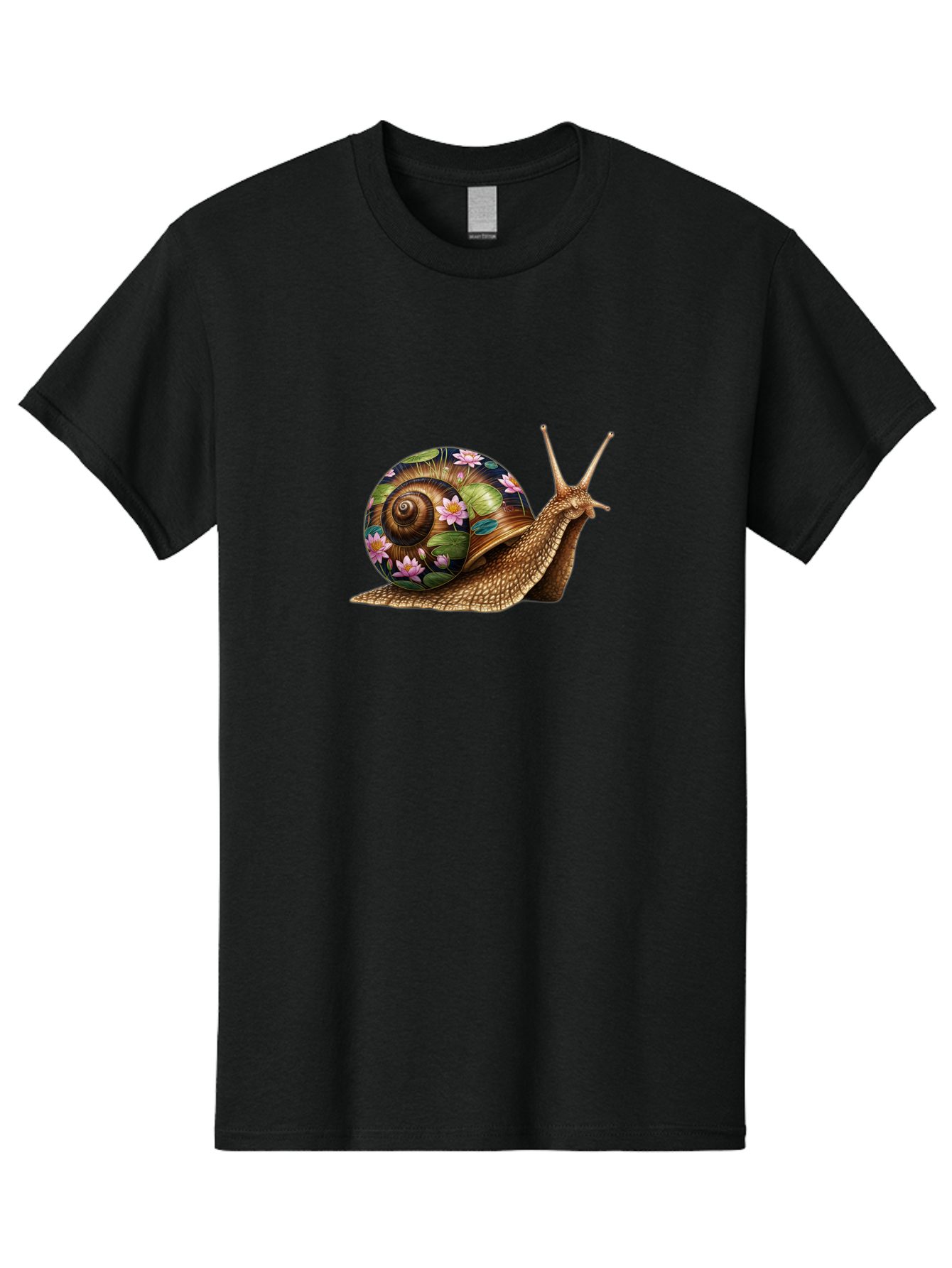 Snail-With-Flowers-1 Men'S Graphic Tee, 100% Cotton, Comfortable Casual Summer Wear, Machine Washable, Vintage Camera, Old Camera, Antique Camera, Black Camera, Classic Photography, Photography Equipment, Nostalgic Device, Film Camera, Bag020 7