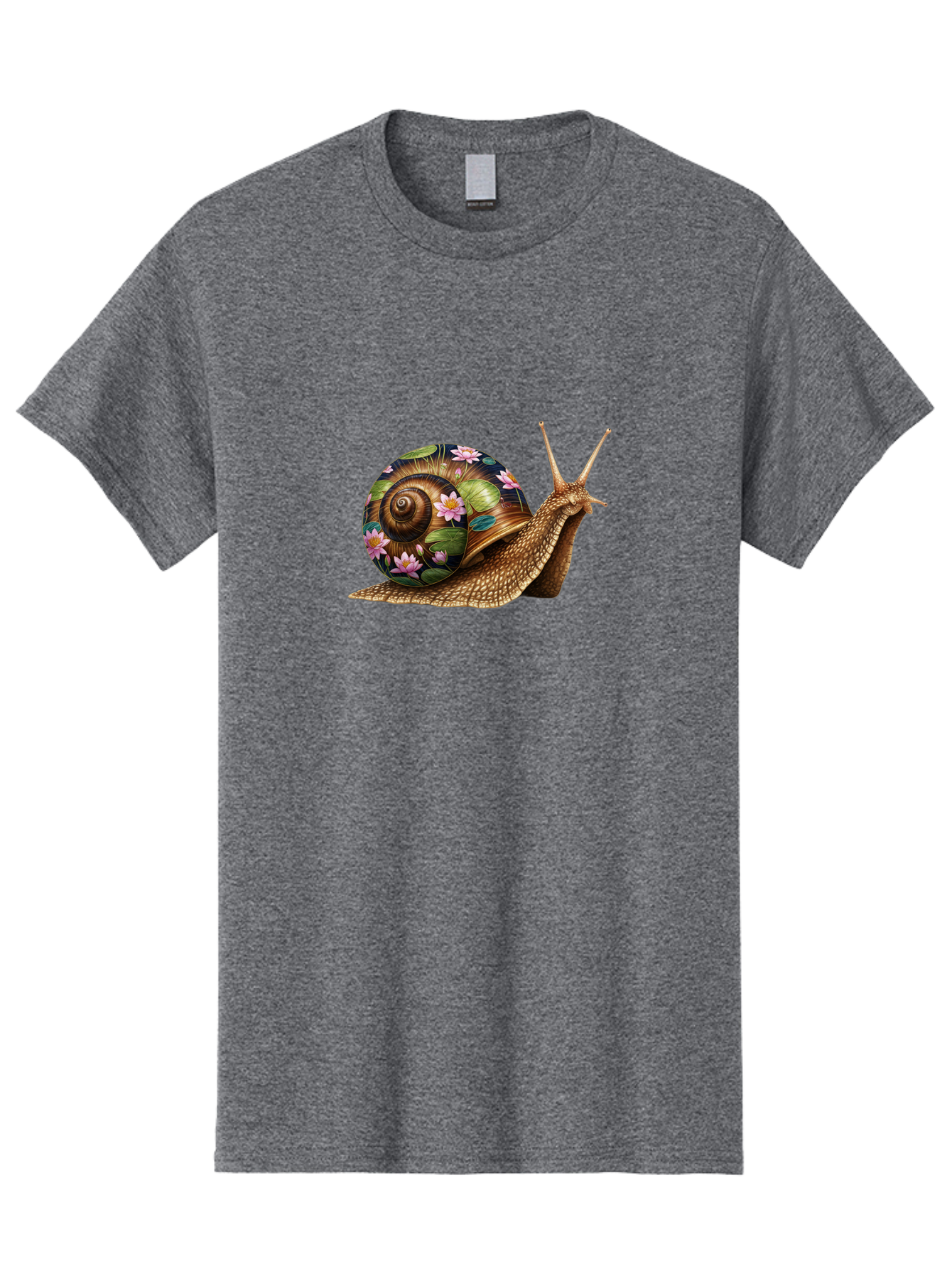 Snail-With-Flowers-1 Men'S Graphic Tee, 100% Cotton, Comfortable Casual Summer Wear, Machine Washable, Vintage Camera, Old Camera, Antique Camera, Black Camera, Classic Photography, Photography Equipment, Nostalgic Device, Film Camera, Bag020 5