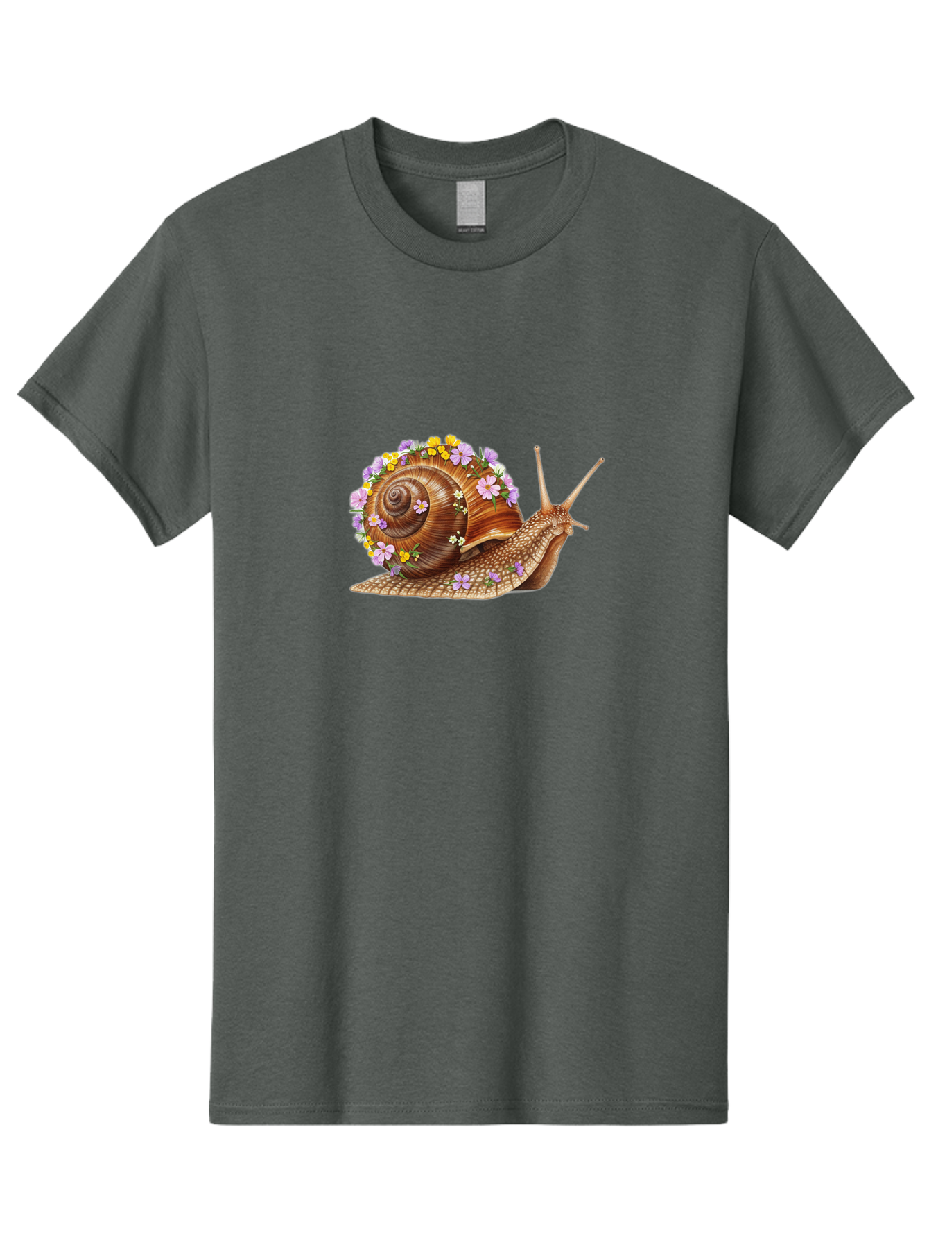 Snail-With-Flowers-2 Men'S Graphic Tee, 100% Cotton, Comfortable Casual Summer Wear, Machine Washable, Vintage Camera, Old Camera, Antique Camera, Black Camera, Classic Photography, Photography Equipment, Nostalgic Device, Film Camera, Bag021 8