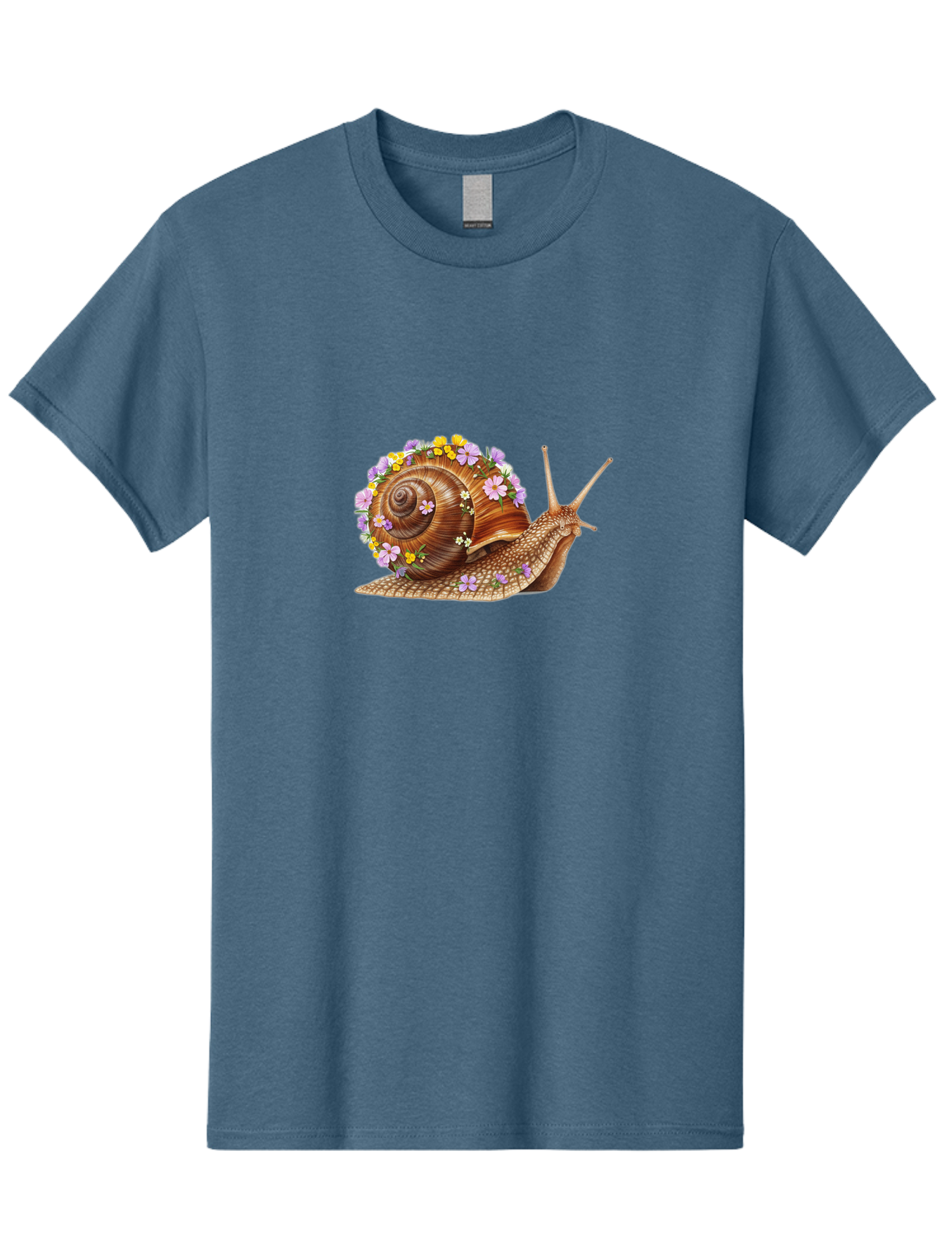 Snail-With-Flowers-2 Men'S Graphic Tee, 100% Cotton, Comfortable Casual Summer Wear, Machine Washable, Vintage Camera, Old Camera, Antique Camera, Black Camera, Classic Photography, Photography Equipment, Nostalgic Device, Film Camera, Bag021 4