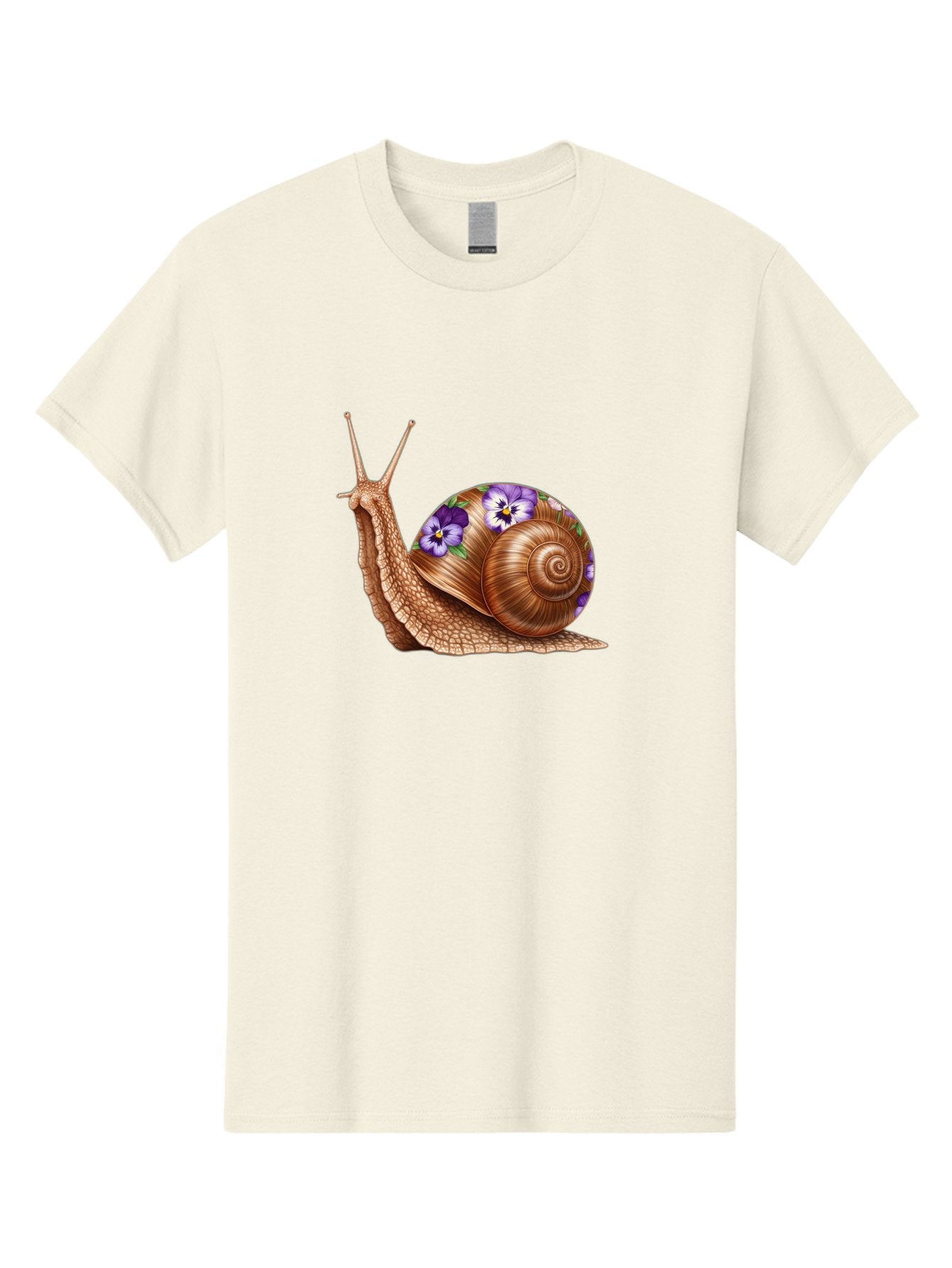 Snail-With-Purple-Flowers-1 Men'S Graphic Tee, 100% Cotton, Comfortable Casual Summer Wear, Machine Washable, Vintage Camera, Old Camera, Antique Camera, Black Camera, Classic Photography, Photography Equipment, Nostalgic Device, Film Camera, Bag025 11
