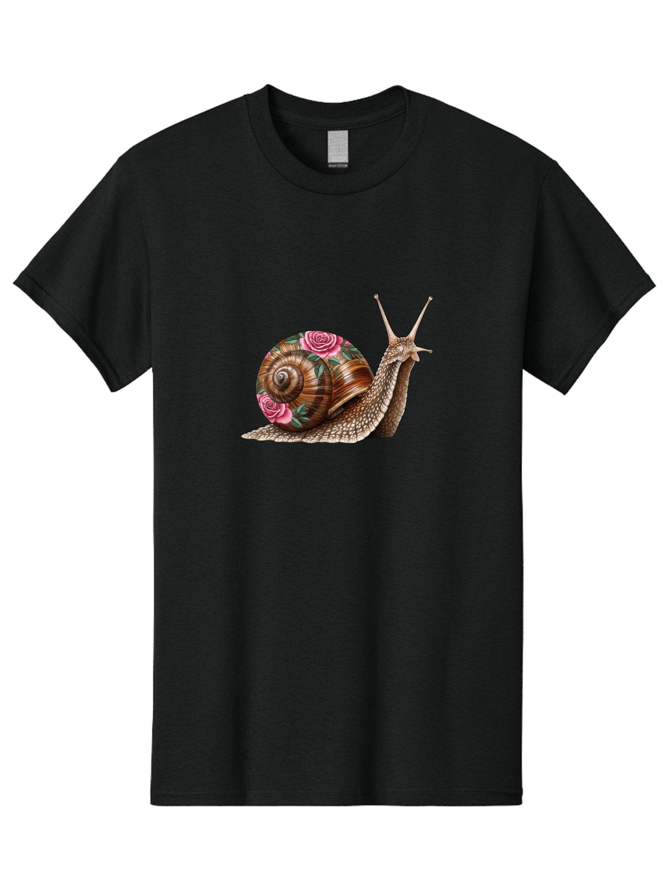Snail-With-Roses Men'S Graphic Tee, 100% Cotton, Comfortable Casual Summer Wear, Machine Washable, Vintage Camera, Old Camera, Antique Camera, Black Camera, Classic Photography, Photography Equipment, Nostalgic Device, Film Camera, Camera Art Bag027 7