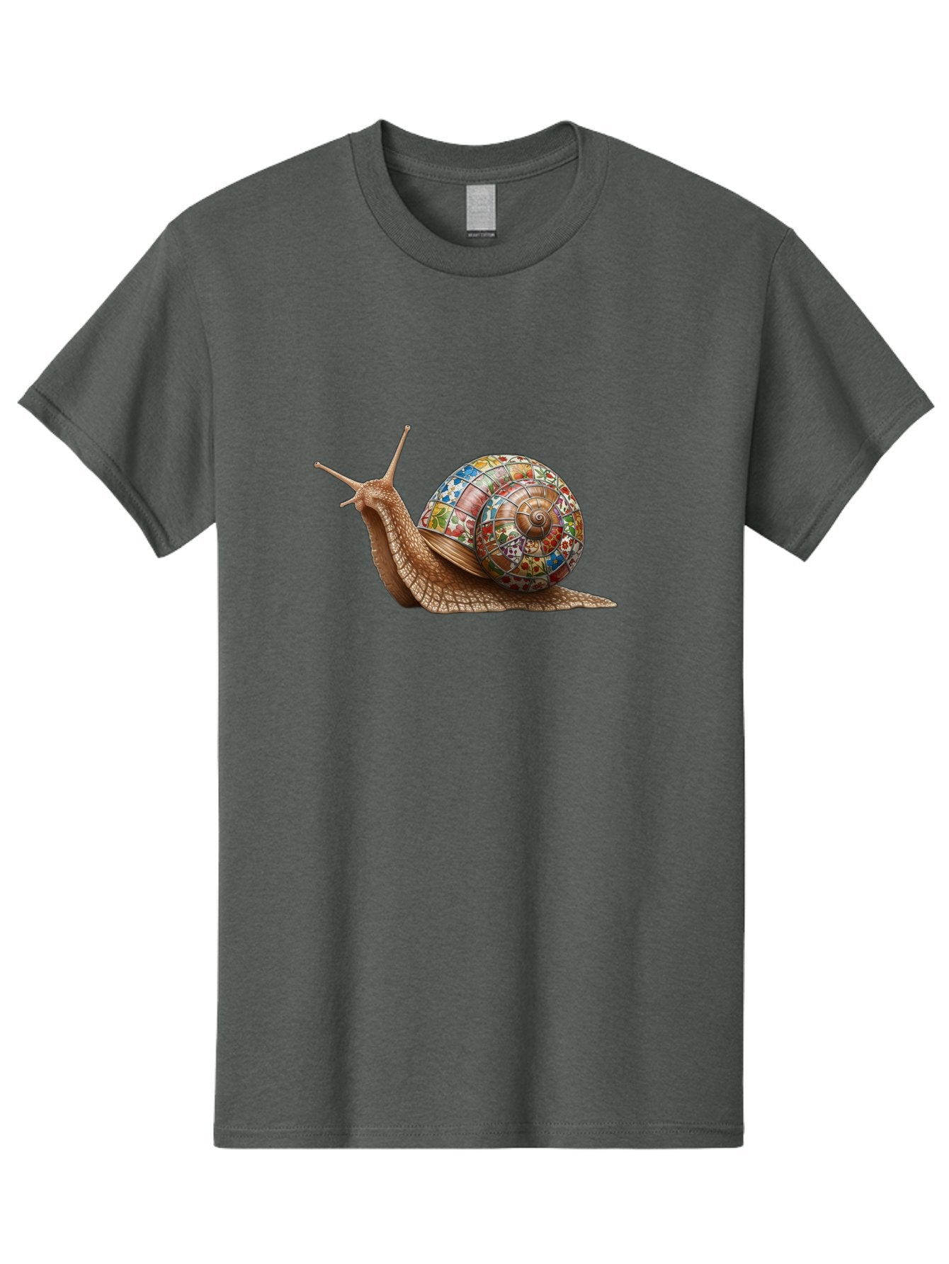 Snail-With-Stained-Glass-Shell Men'S Graphic Tee, 100% Cotton, Comfortable Casual Summer Wear, Machine Washable, Vintage Camera, Old Camera, Antique Camera, Black Camera, Classic Photography, Photography Equipment, Nostalgic Device, Bag028 11