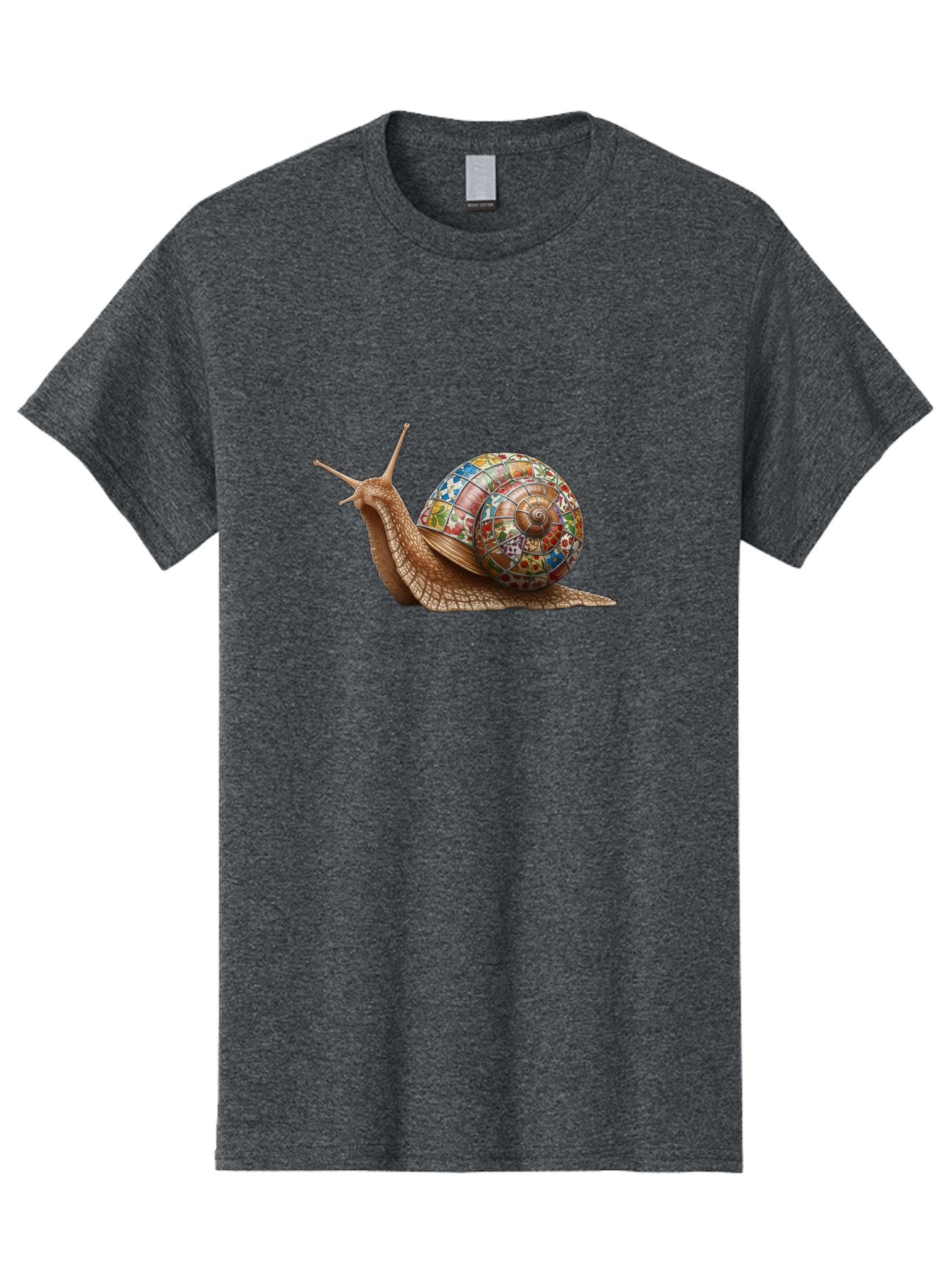 Snail-With-Stained-Glass-Shell Men'S Graphic Tee, 100% Cotton, Comfortable Casual Summer Wear, Machine Washable, Vintage Camera, Old Camera, Antique Camera, Black Camera, Classic Photography, Photography Equipment, Nostalgic Device, Bag028 5