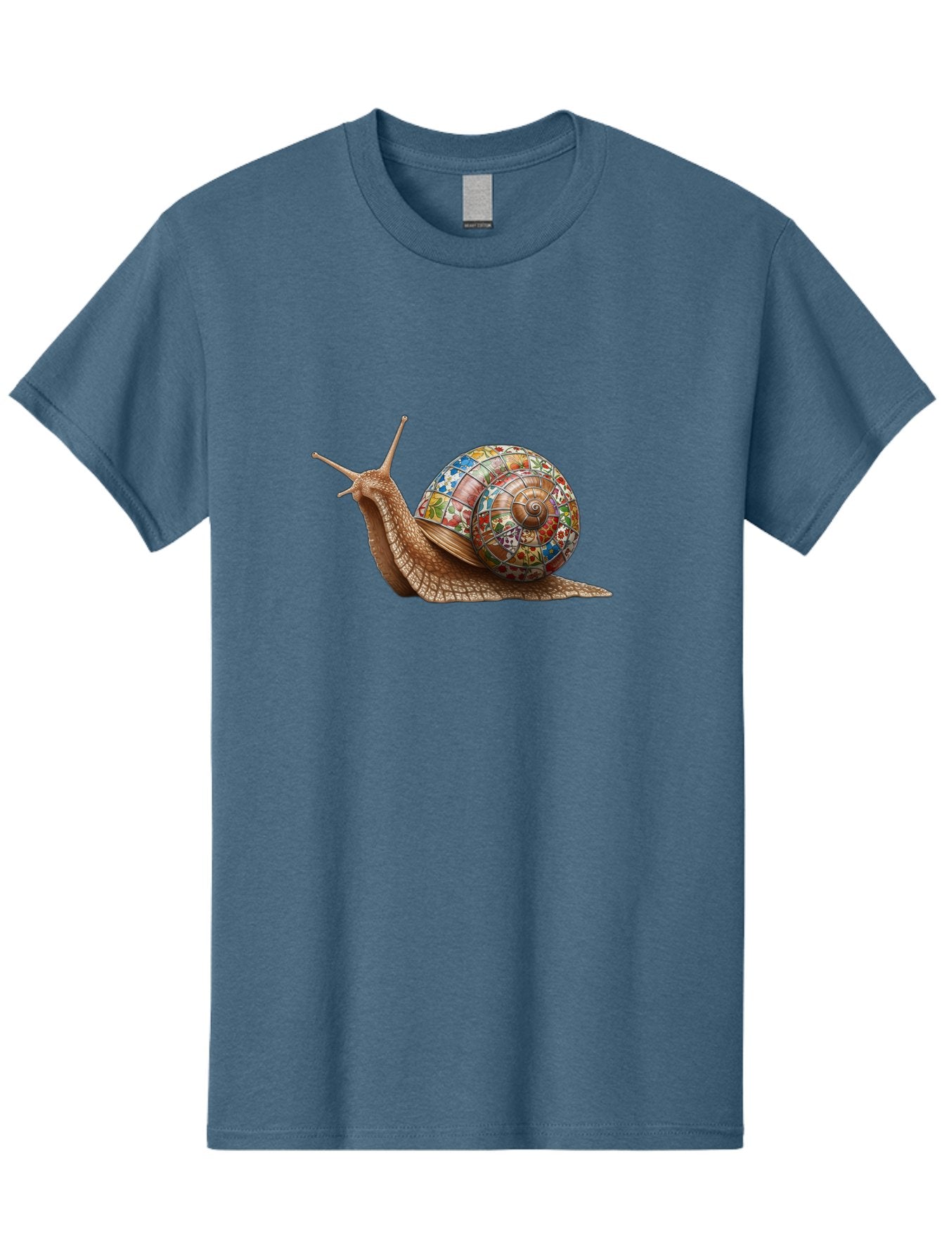 Snail-With-Stained-Glass-Shell Men'S Graphic Tee, 100% Cotton, Comfortable Casual Summer Wear, Machine Washable, Vintage Camera, Old Camera, Antique Camera, Black Camera, Classic Photography, Photography Equipment, Nostalgic Device, Bag028 13
