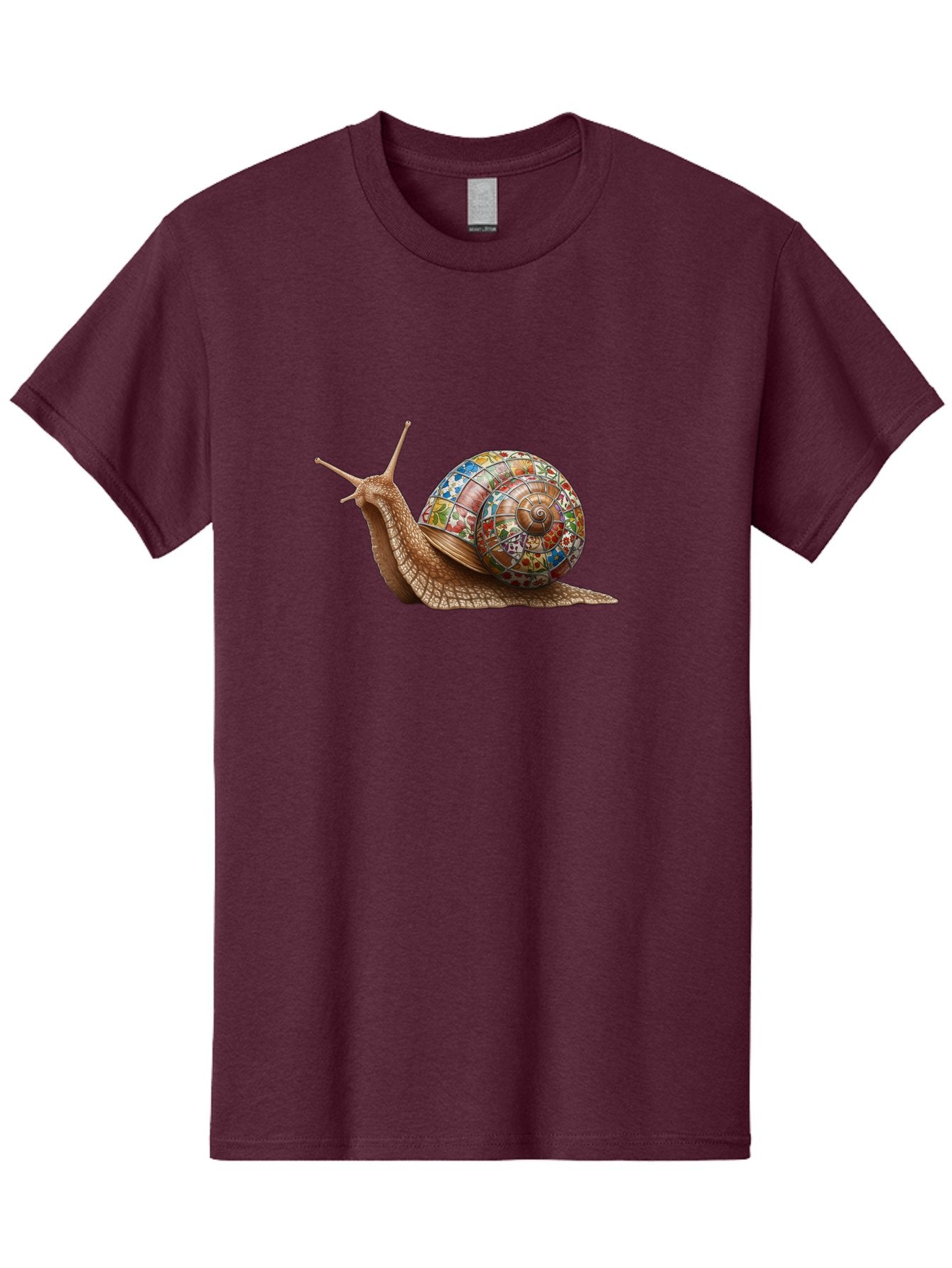 Snail-With-Stained-Glass-Shell Men'S Graphic Tee, 100% Cotton, Comfortable Casual Summer Wear, Machine Washable, Vintage Camera, Old Camera, Antique Camera, Black Camera, Classic Photography, Photography Equipment, Nostalgic Device, Bag028