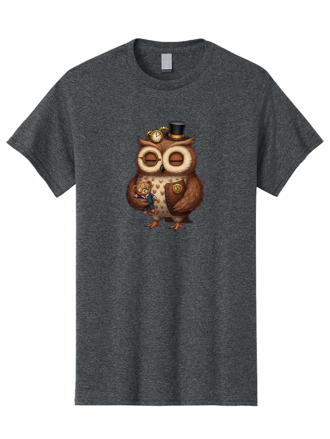 Steampunk-Owl Men'S Graphic Tee, 100% Cotton, Comfortable Casual Summer Wear, Machine Washable, Vintage Camera, Old Camera, Antique Camera, Black Camera, Classic Photography, Photography Equipment, Nostalgic Device, Film Camera, Camera Art Bag034 14