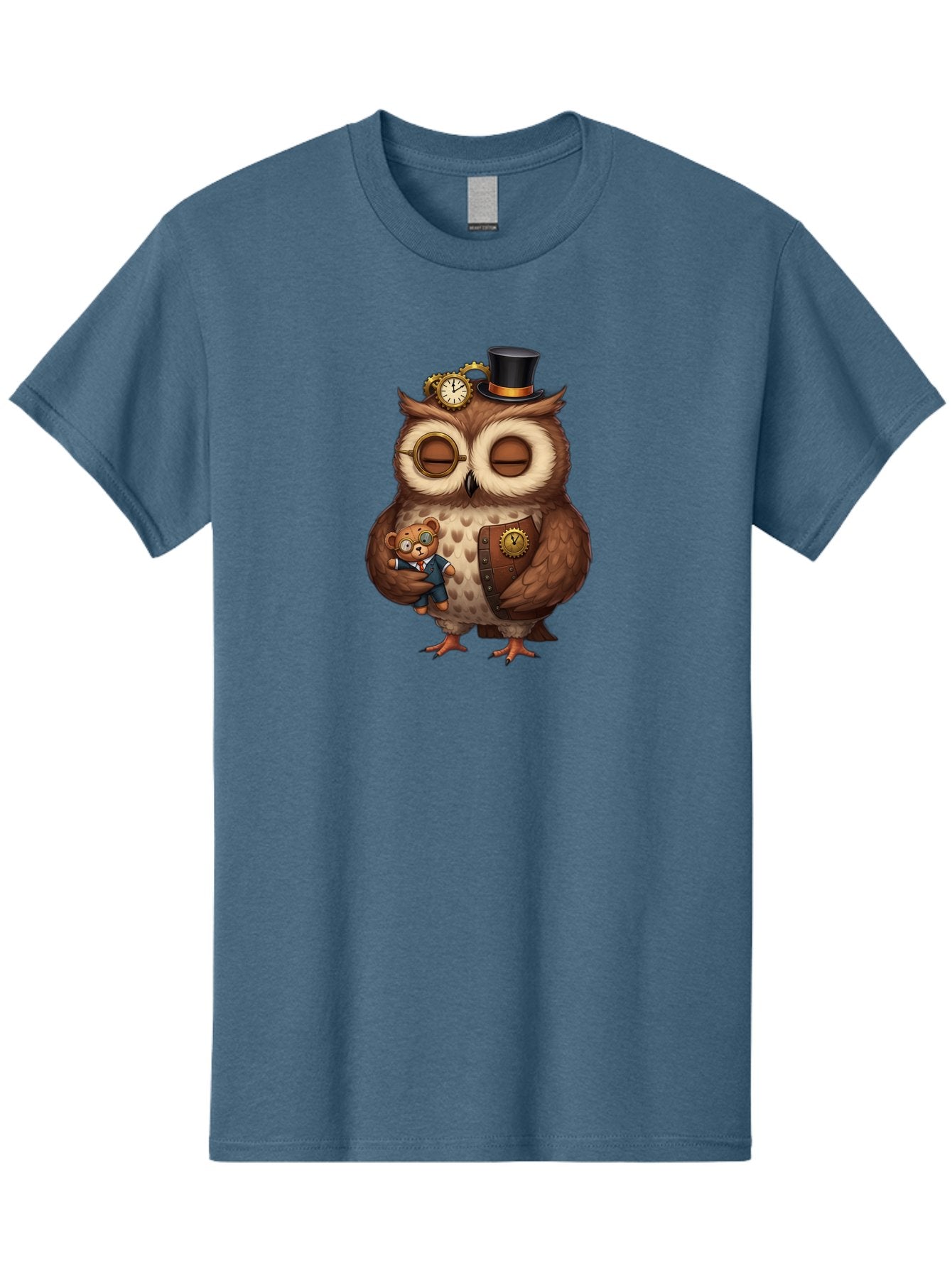 Steampunk-Owl Men'S Graphic Tee, 100% Cotton, Comfortable Casual Summer Wear, Machine Washable, Vintage Camera, Old Camera, Antique Camera, Black Camera, Classic Photography, Photography Equipment, Nostalgic Device, Film Camera, Camera Art Bag034 15