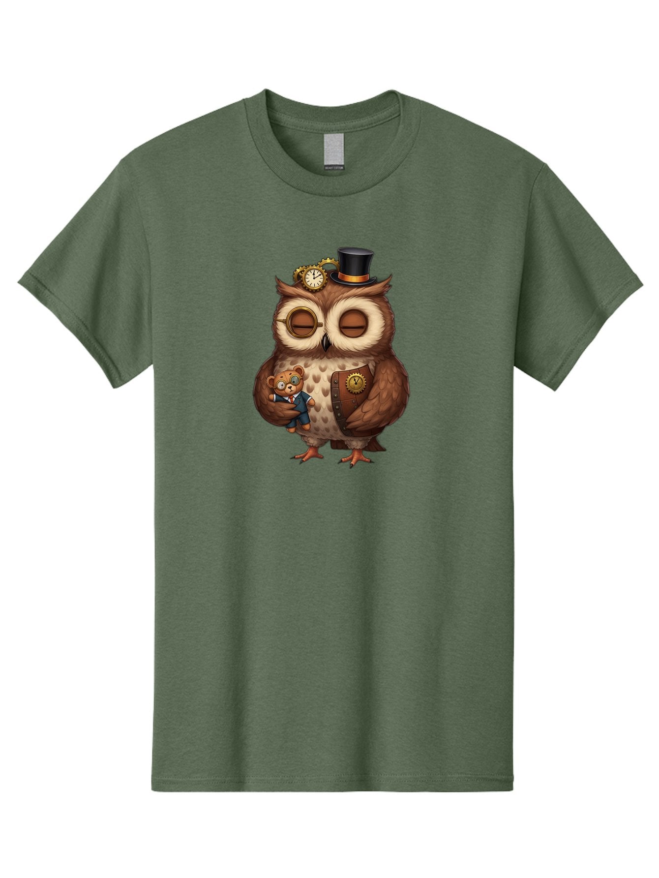 Steampunk-Owl Men'S Graphic Tee, 100% Cotton, Comfortable Casual Summer Wear, Machine Washable, Vintage Camera, Old Camera, Antique Camera, Black Camera, Classic Photography, Photography Equipment, Nostalgic Device, Film Camera, Camera Art Bag034 8
