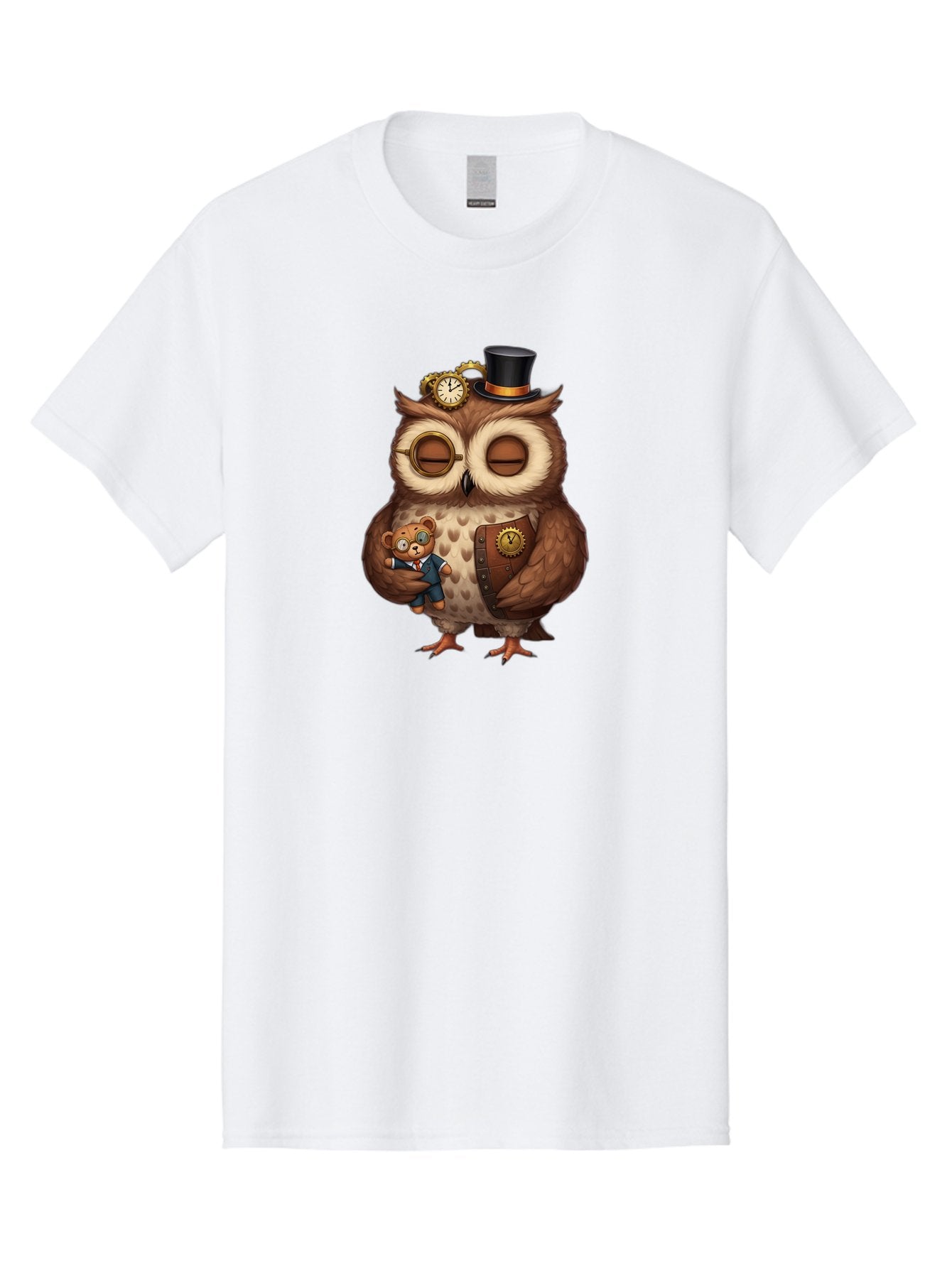 Steampunk-Owl Men'S Graphic Tee, 100% Cotton, Comfortable Casual Summer Wear, Machine Washable, Vintage Camera, Old Camera, Antique Camera, Black Camera, Classic Photography, Photography Equipment, Nostalgic Device, Film Camera, Camera Art Bag034 6