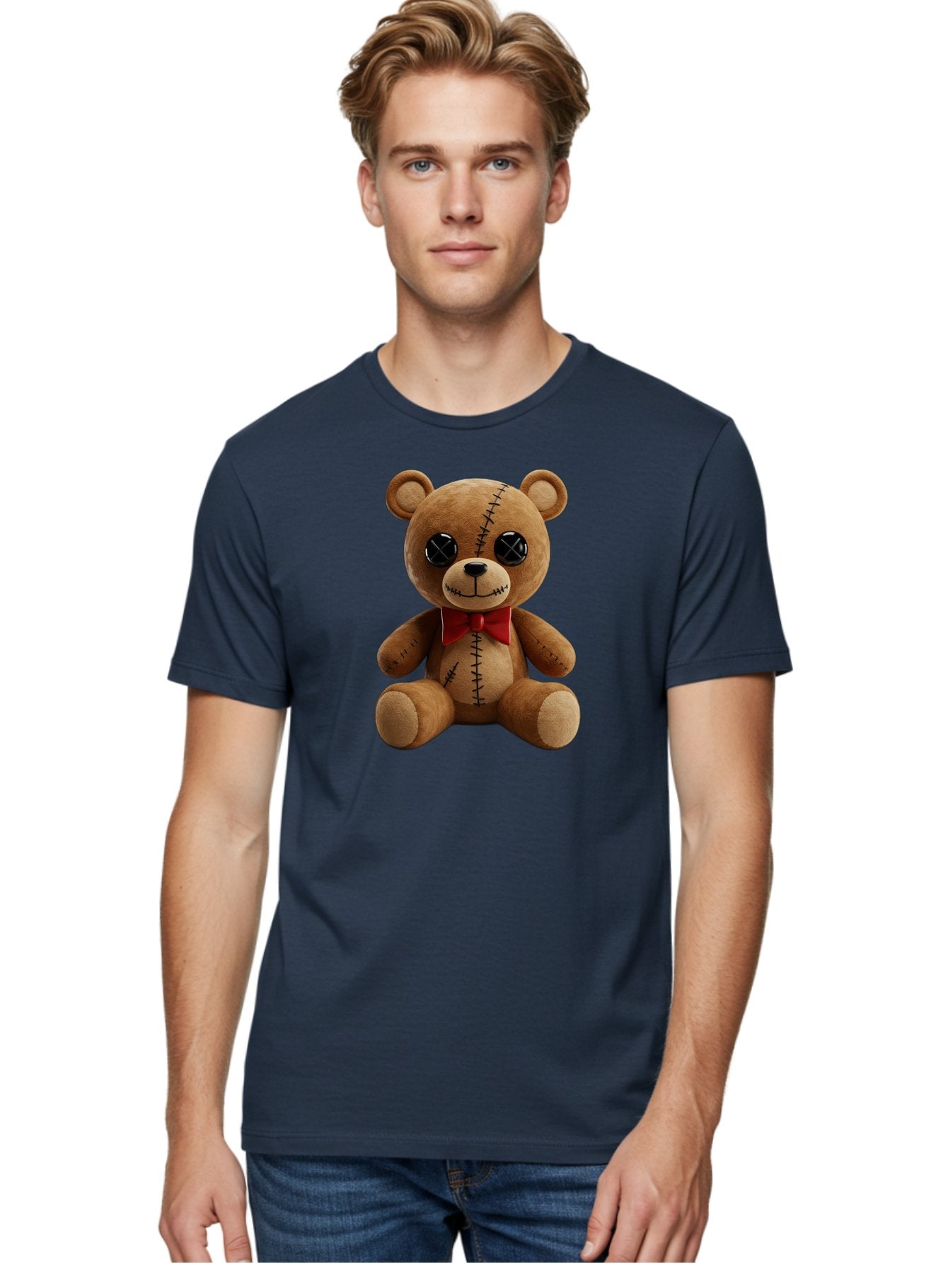 Stuffed-Teddy-Bear Men'S Graphic Tee, 100% Cotton, Comfortable Casual Summer Wear, Machine Washable, Vintage Camera, Old Camera, Antique Camera, Black Camera, Classic Photography, Photography Equipment, Nostalgic Device, Film Camera, Bag036 28