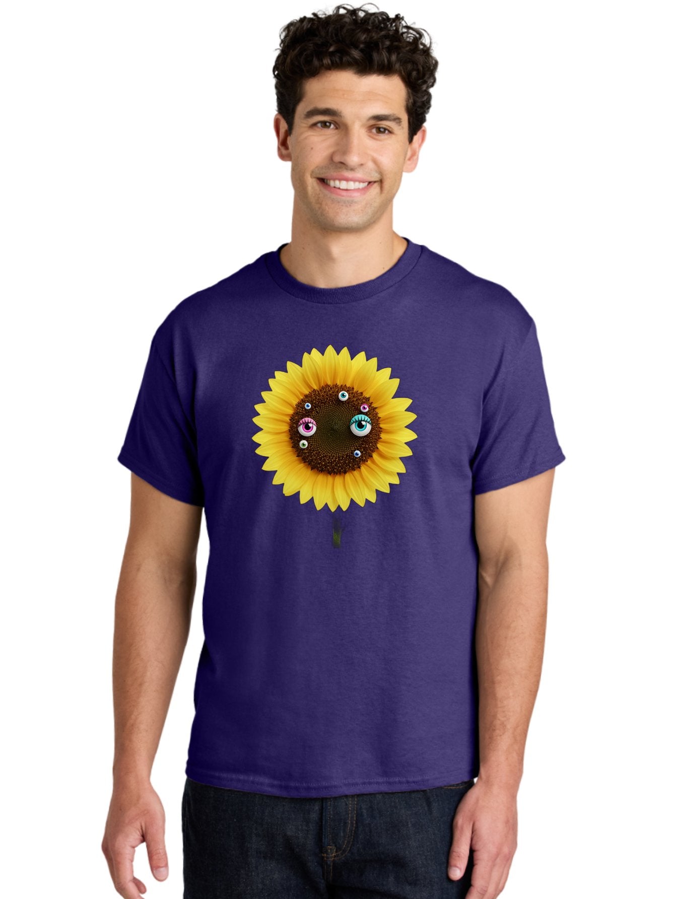Sunflower-Eyes-1 Men'S Graphic Tee, 100% Cotton, Comfortable Casual Summer Wear, Machine Washable, Vintage Camera, Old Camera, Antique Camera, Black Camera, Classic Photography, Photography Equipment, Nostalgic Device, Film Camera, Camera Art Bag037 24