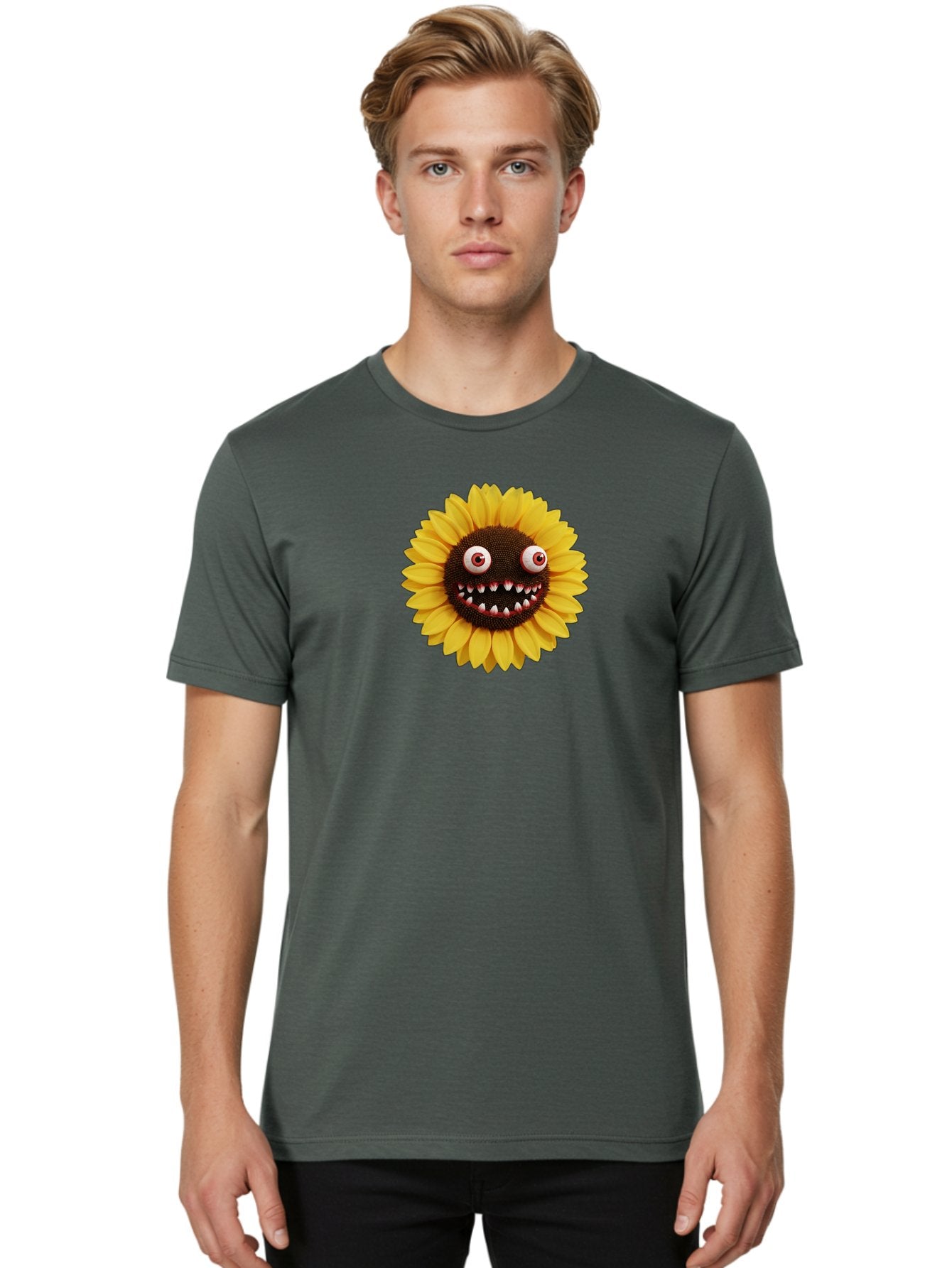 Sunflower-Monster Men'S Graphic Tee, 100% Cotton, Comfortable Casual Summer Wear, Machine Washable, Vintage Camera, Old Camera, Antique Camera, Black Camera, Classic Photography, Photography Equipment, Nostalgic Device, Film Camera, Camera Art Bag039 17