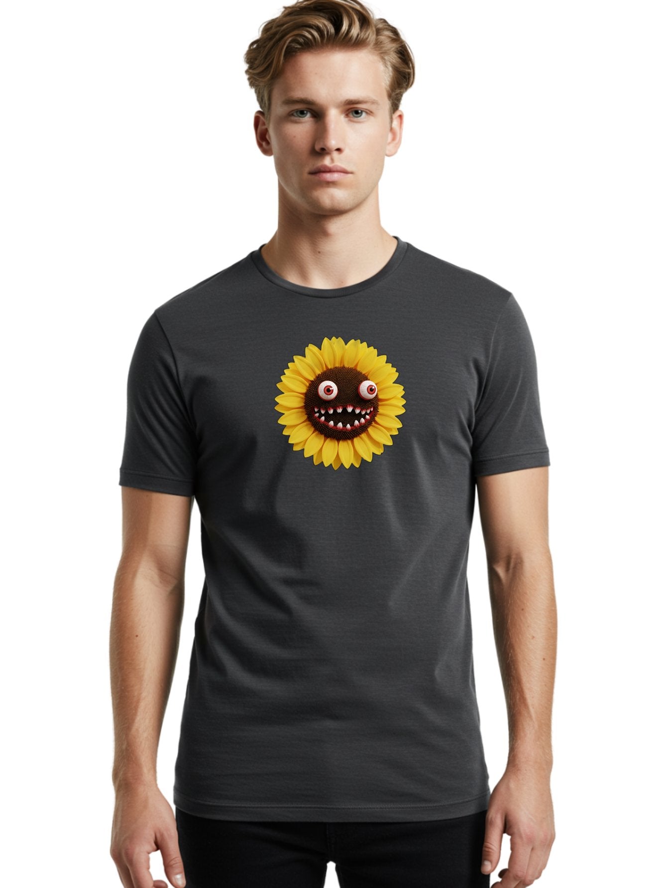 Sunflower-Monster Men'S Graphic Tee, 100% Cotton, Comfortable Casual Summer Wear, Machine Washable, Vintage Camera, Old Camera, Antique Camera, Black Camera, Classic Photography, Photography Equipment, Nostalgic Device, Film Camera, Camera Art Bag039 26