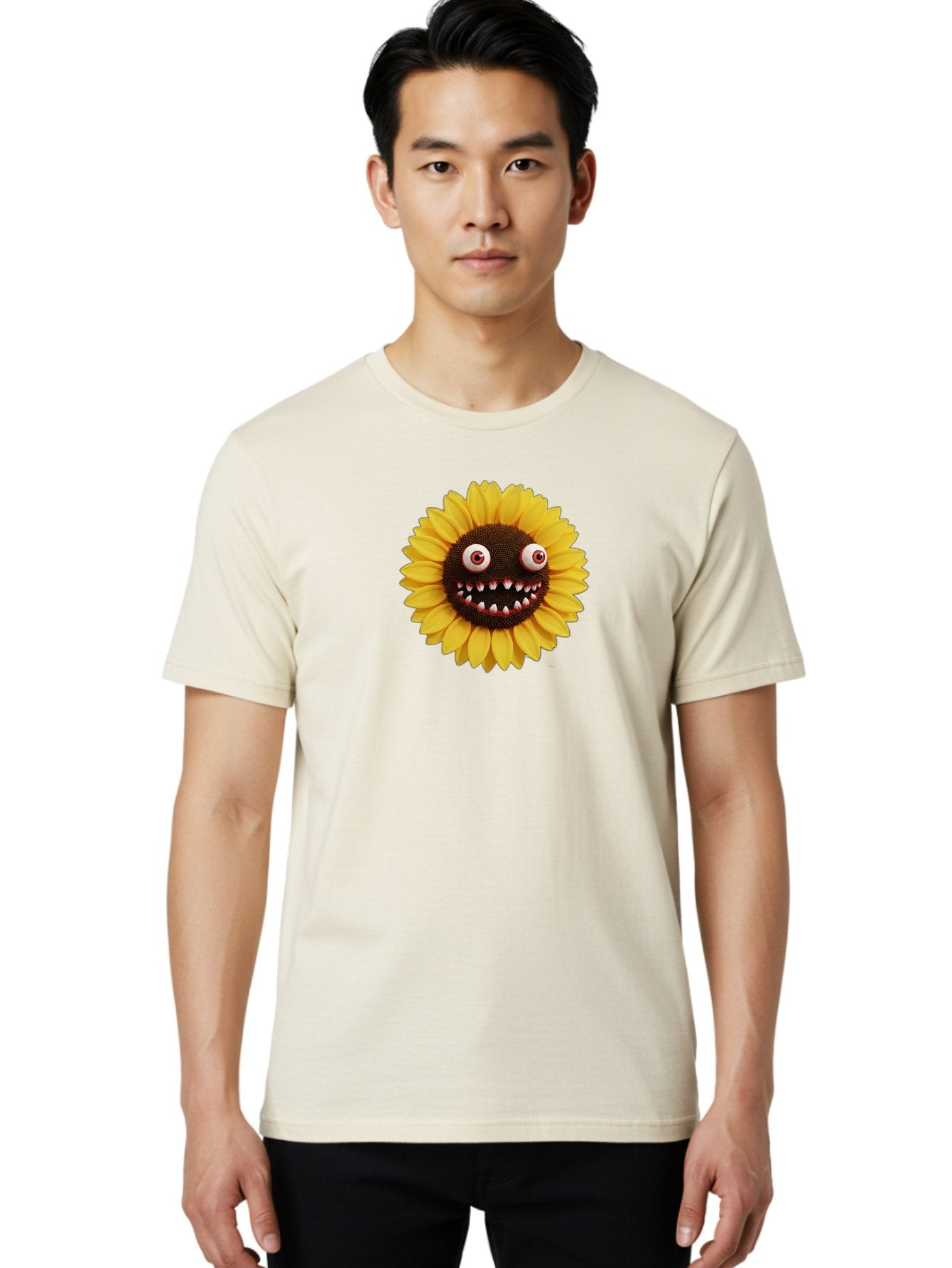 Sunflower-Monster Men'S Graphic Tee, 100% Cotton, Comfortable Casual Summer Wear, Machine Washable, Vintage Camera, Old Camera, Antique Camera, Black Camera, Classic Photography, Photography Equipment, Nostalgic Device, Film Camera, Camera Art Bag039 27