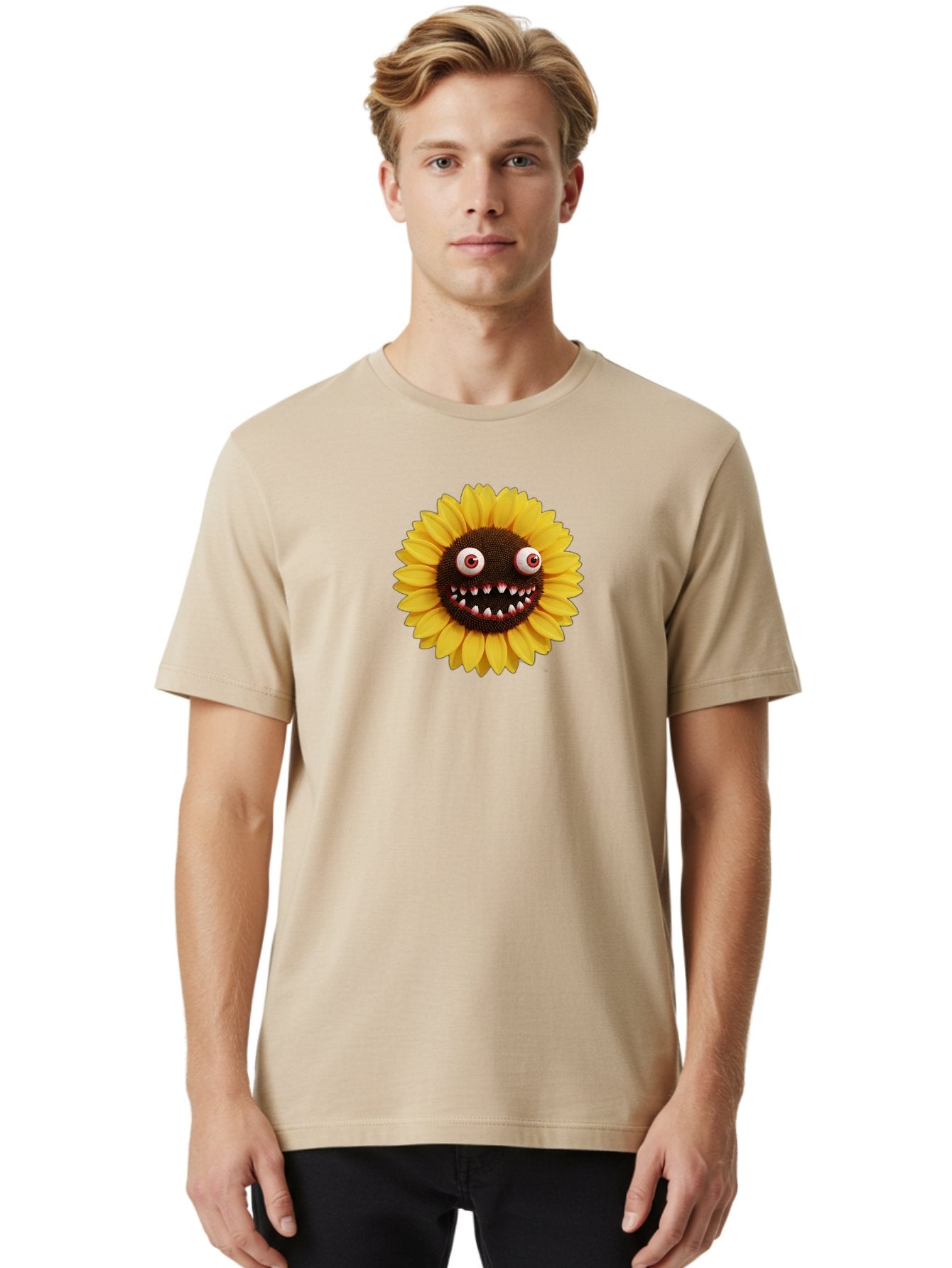 Sunflower-Monster Men'S Graphic Tee, 100% Cotton, Comfortable Casual Summer Wear, Machine Washable, Vintage Camera, Old Camera, Antique Camera, Black Camera, Classic Photography, Photography Equipment, Nostalgic Device, Film Camera, Camera Art Bag039 18